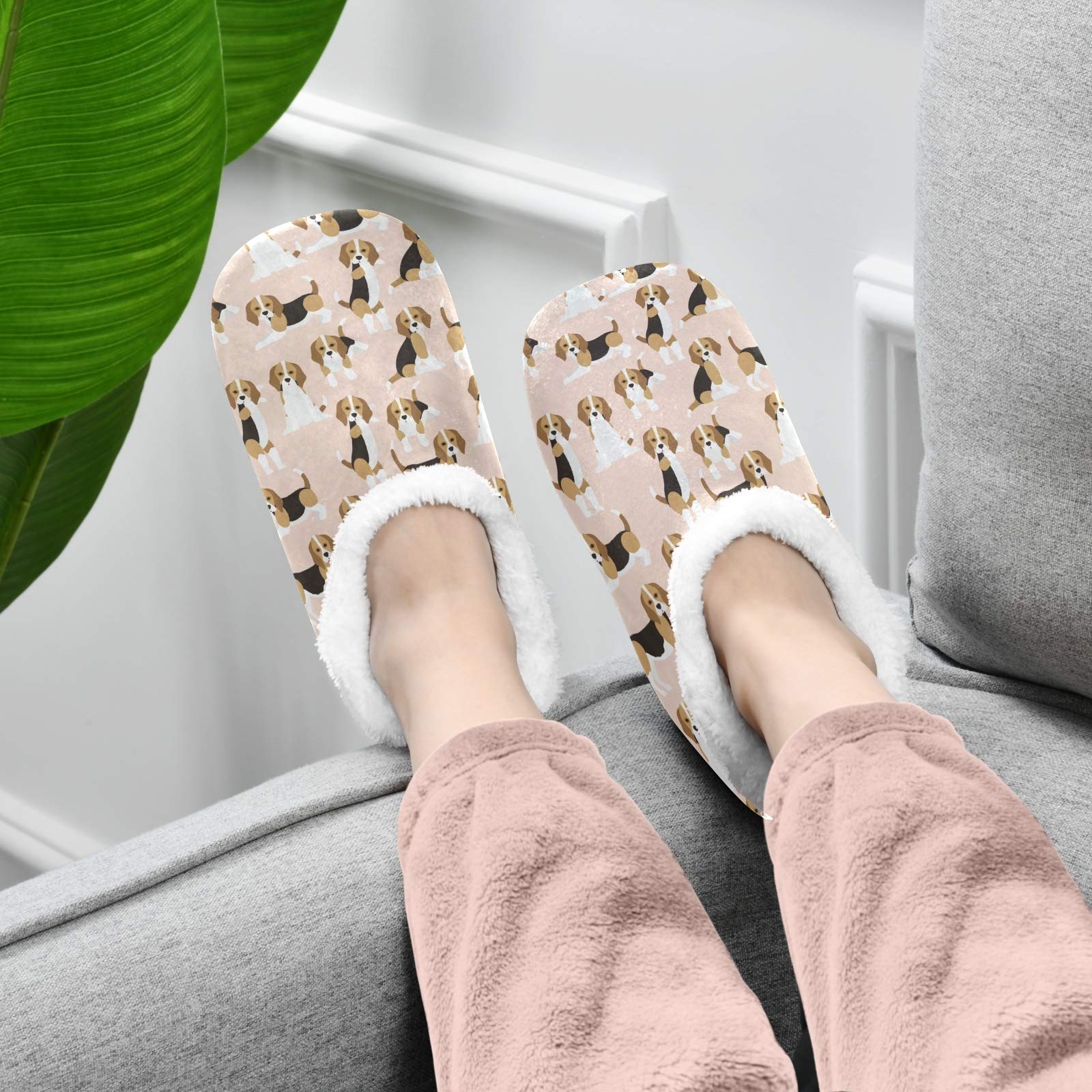 Warm Winter House Slippers for Women & Men - Non-Slip Cozy Fleece Indoor Slippers with Cute Teeth Design - Perfect for Home, Office & Relaxation