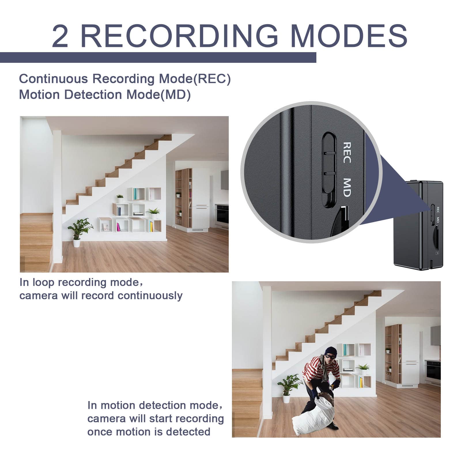 FUVISION Mini Security Camera - 1080P HD Wireless Surveillance Camera with Motion Detection, 90 Min Battery & 24/7 Loop Recording - Portable Nanny Cam for Home, Office, Baby Monitor & Indoor Security (No WiFi Needed)