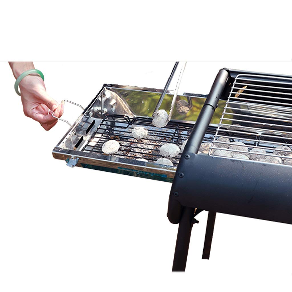 Portable Stainless Steel Charcoal BBQ Grill for Outdoor Cooking, Camping, Picnics & Backyard Parties