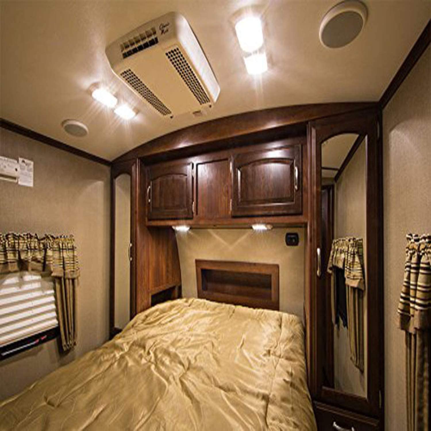 5 Pack 12V RV Trailer Interior LED Dome Lights with Switch - CE & RoHS Certified, Energy Efficient, Waterproof for Campers & Boats - Perfect for Nighttime Lighting in Motorhomes, Trailers, and Marine Cabins