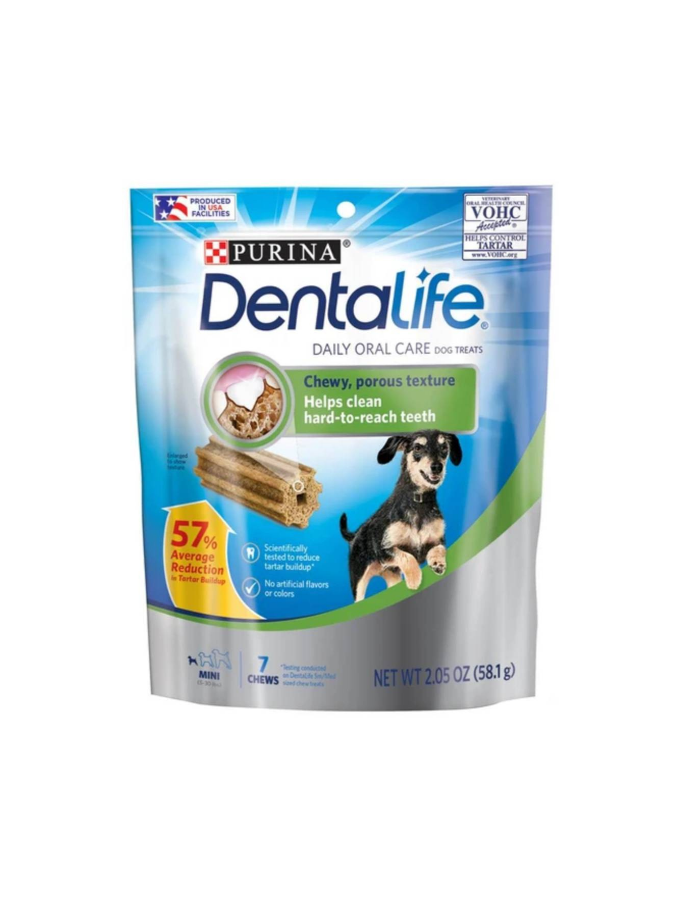 Dentalife Daily Oral Care Mini Dog Treats 58g - Freshens Breath & Reduces Plaque for Small Dogs - Perfect for Training & Dental Health
