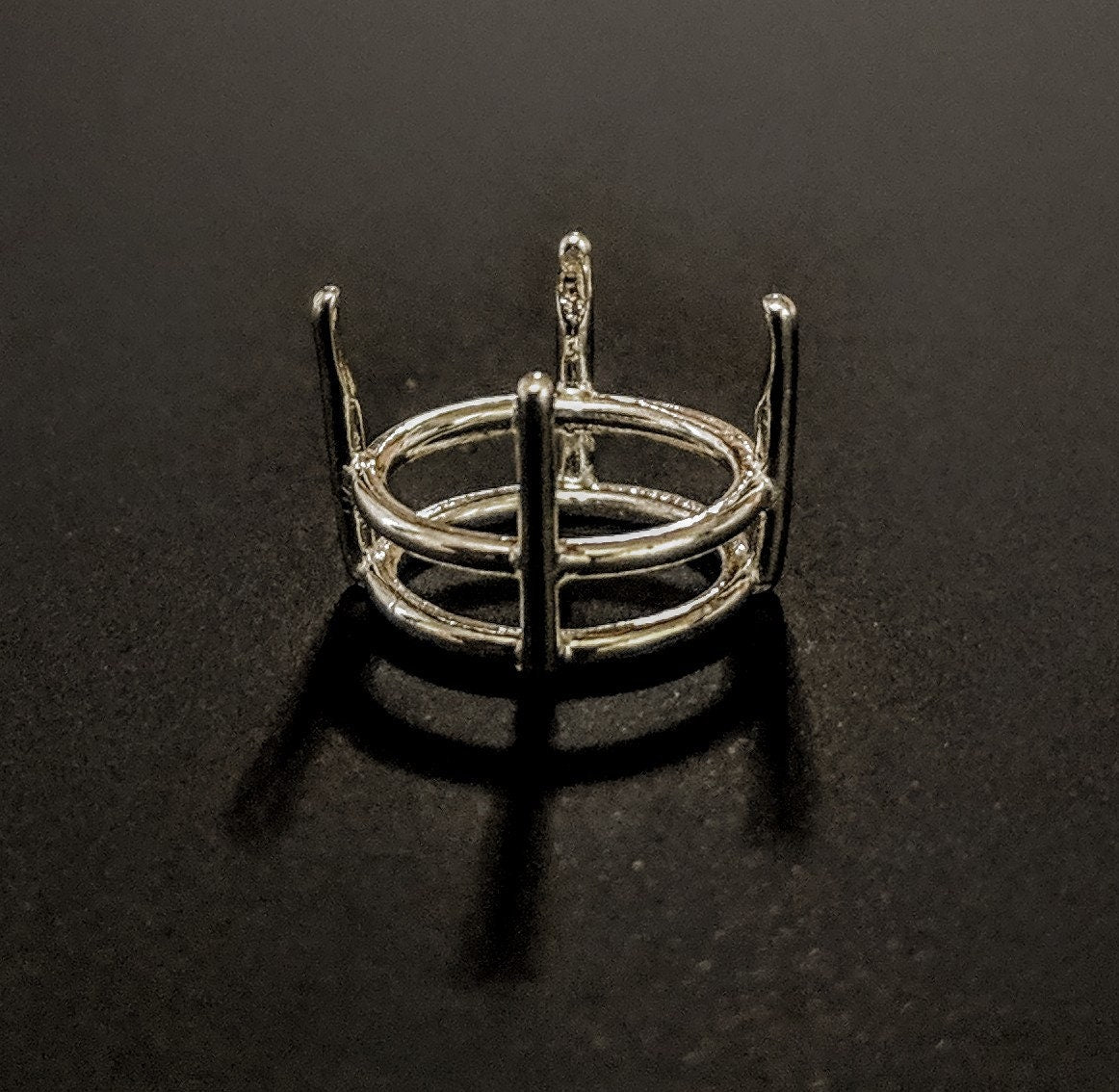 Sterling Silver or 14kt Gold 4.25mm Round Wire Basket Head - DIY Jewelry Findings for Rings, Earrings, Pendants - Custom Made Jewelry Components (144-010) - Perfect for Handmade Jewelry Crafting and Gift Making