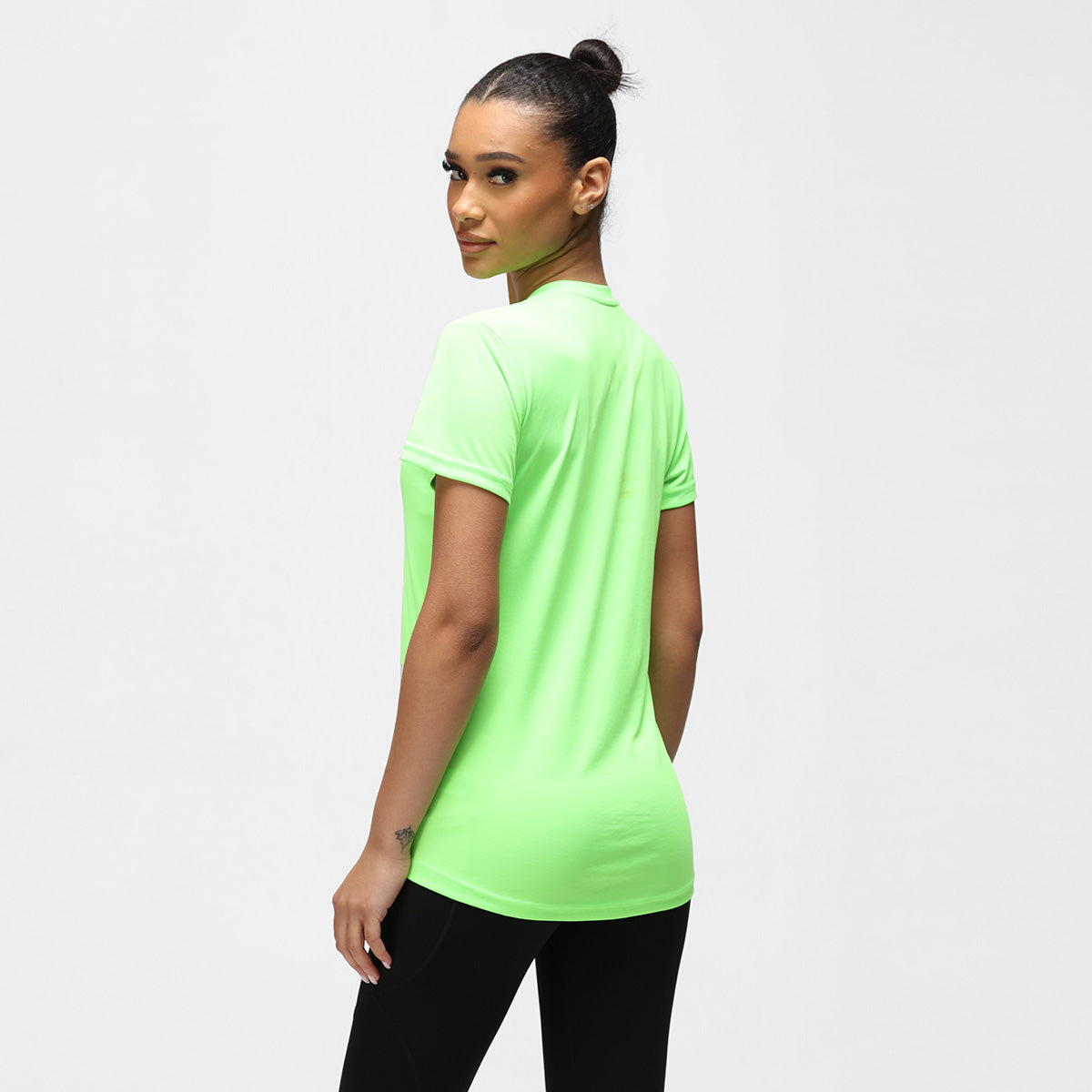 Lime Green Diamond Women's Performance T-Shirt - Breathable & Moisture-Wicking Activewear for Running, Yoga & Gym Workouts
