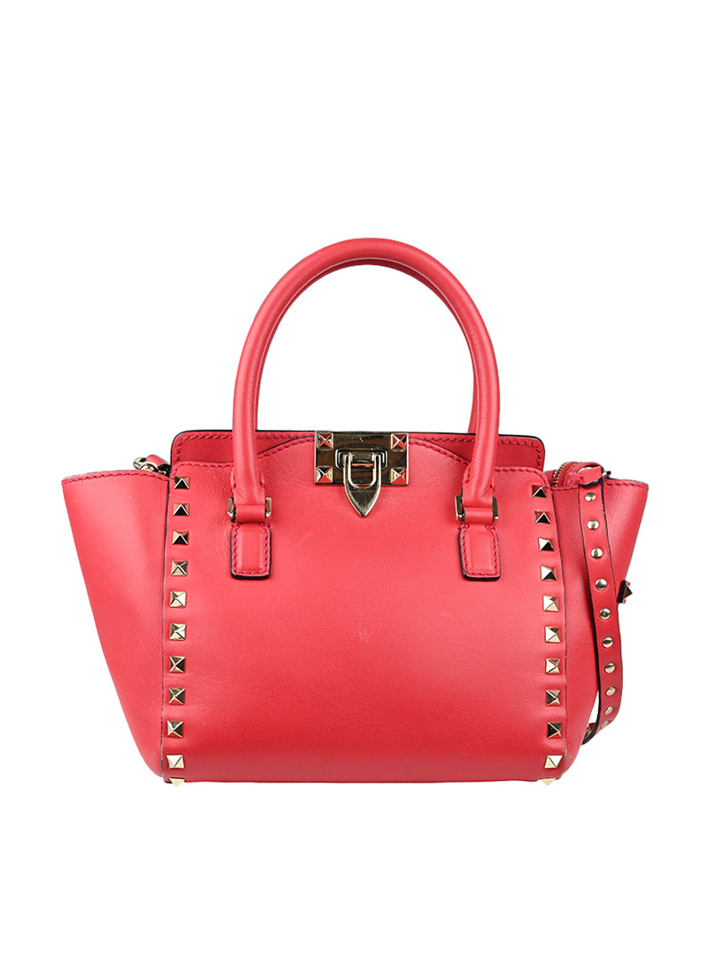 Valentino Rockstud Leather Crossbody Bag in Strawberry Pink - Perfect for Date Nights & Evening Events