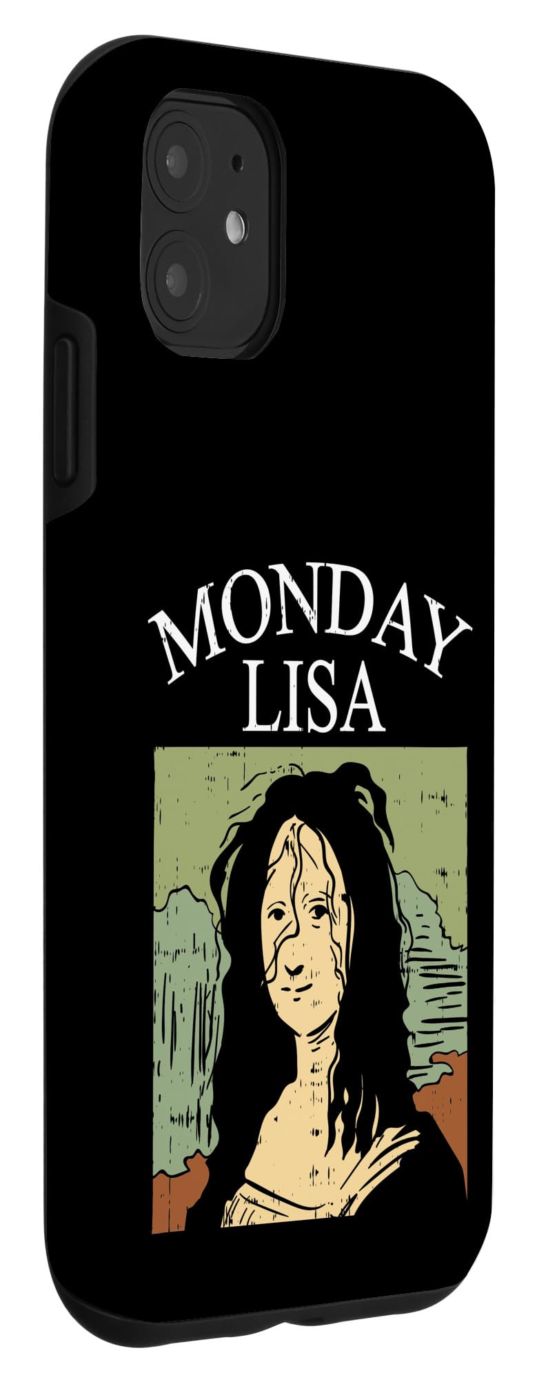 Funny iPhone 11 Case - Mona Lisa Parody Art with 