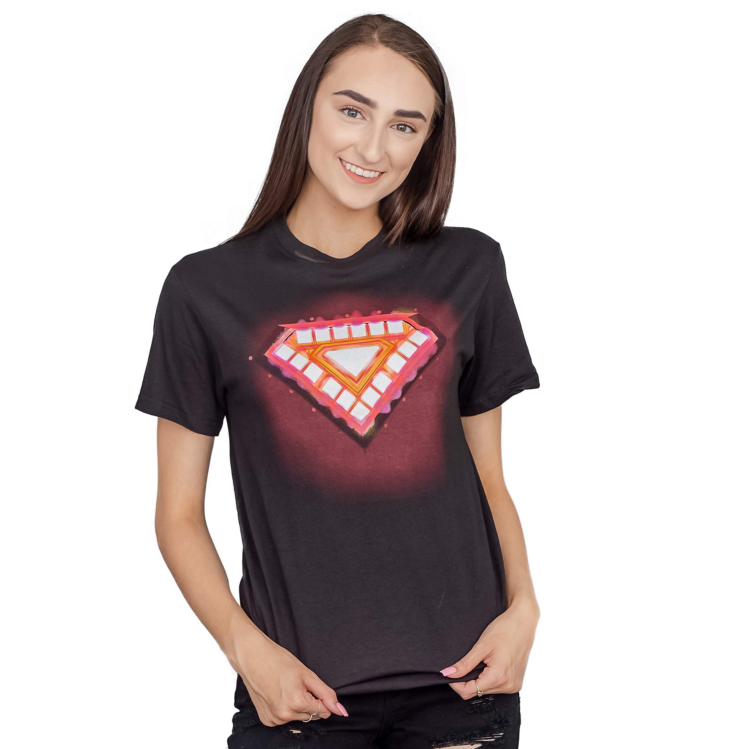 Iron Man Classic Core Black T-Shirt for Men - Marvel Superhero Graphic Tee - Casual Wear & Comic Con Cosplay