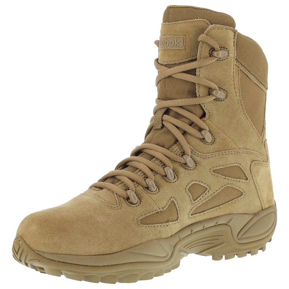Reebok Women's Rapid Response 8 Inch Electrical Hazard Safety Work Shoes - Brown | Slip Resistant & Comfortable for Electricians, Construction Workers & Industrial Jobs