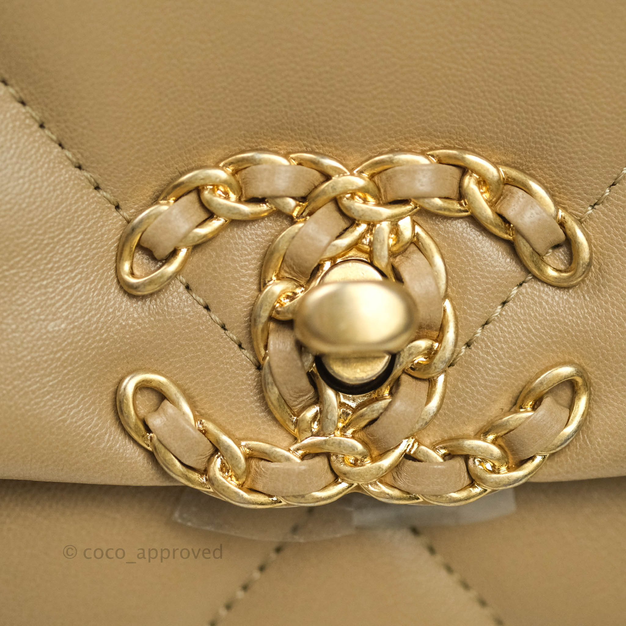 Chanel 19 Small Handbag in Dark Beige with Mixed Hardware - 21S Collection | Luxury Crossbody Bag for Women, Perfect for Date Night & Evening Events