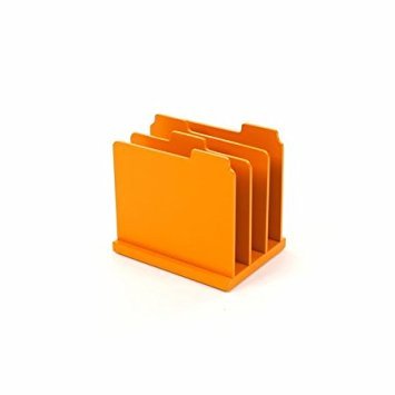 Design Ideas Tab Paper Sorter - Mango Color Desktop Organizer for Office, School & Home Workspace Organization