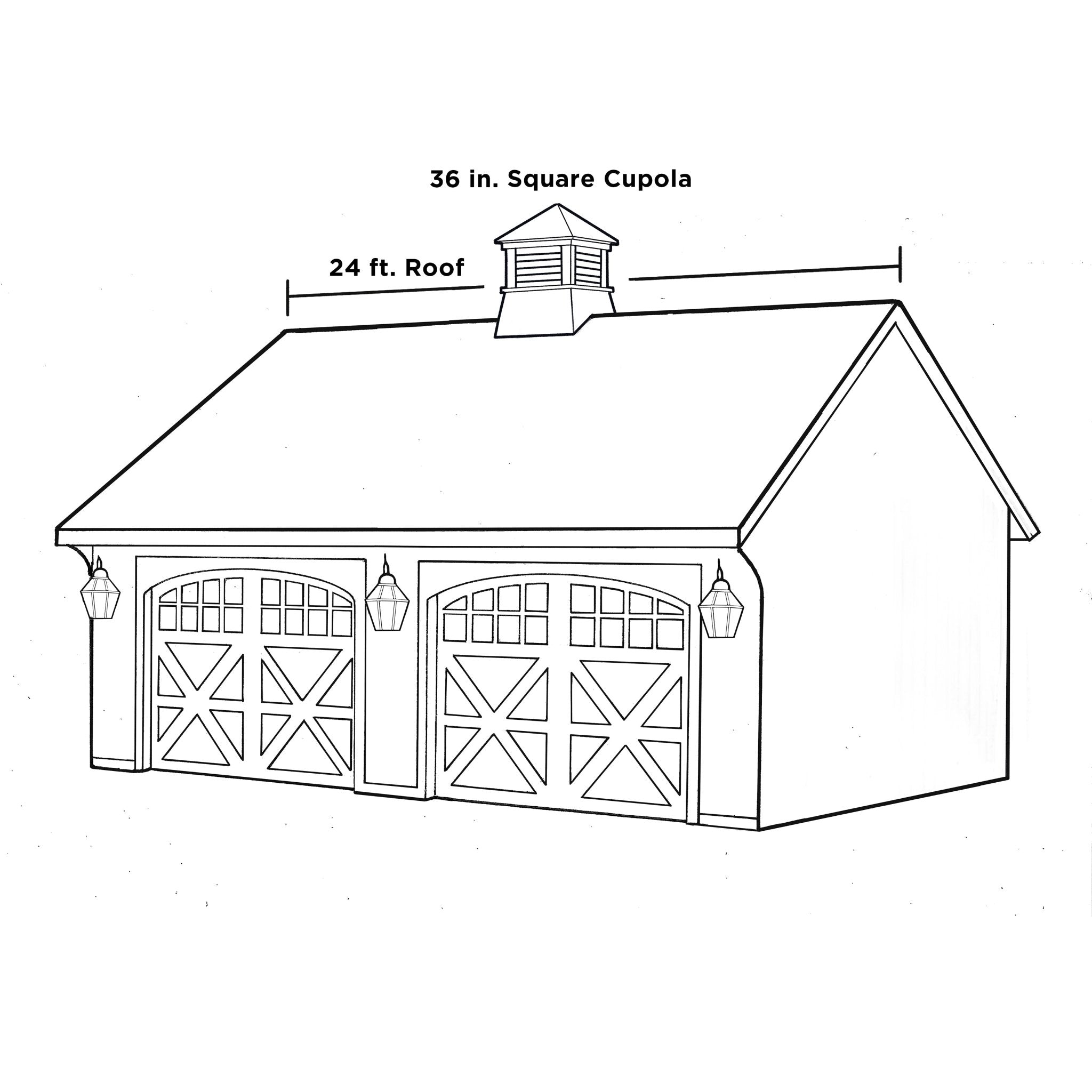 Westport Vinyl Cupola - Weatherproof & Durable Decorative Roof Dome for Home & Garden - Perfect for Barns, Sheds & Outdoor Structures