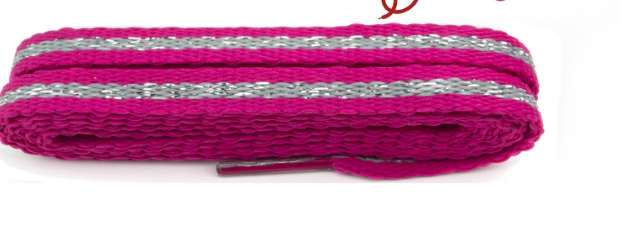 Pink and Silver Shoelaces - Fashionable Shoe Accessories for Sneakers, Boots, and Casual Shoes | Perfect for Athletic, Dress, and Everyday Wear