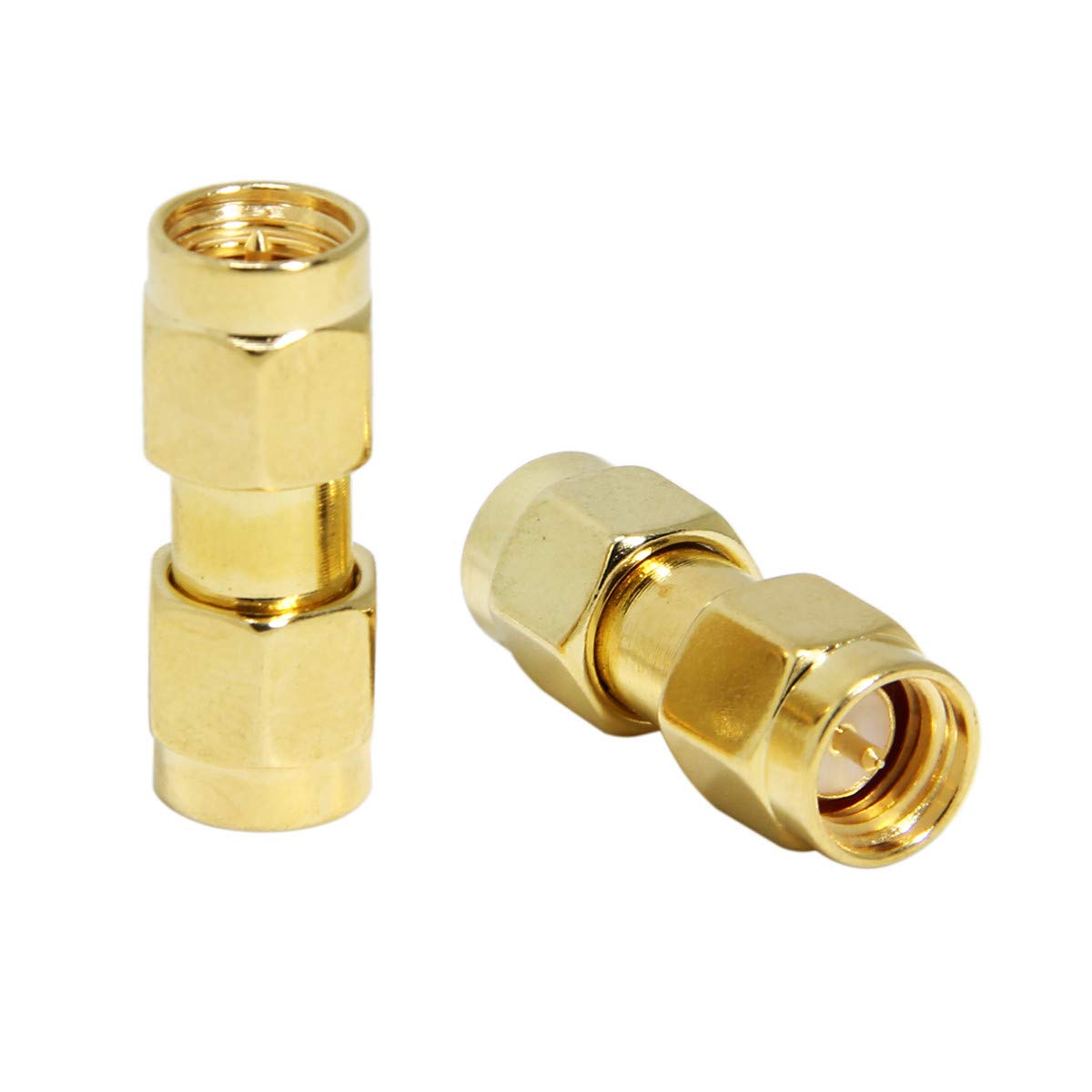 SMA Male to SMA Male RF Adapter - SMA Coupler Connector for Antenna, Radio, WiFi, Ham Radio - Perfect for Wireless Communication & Signal Boosting