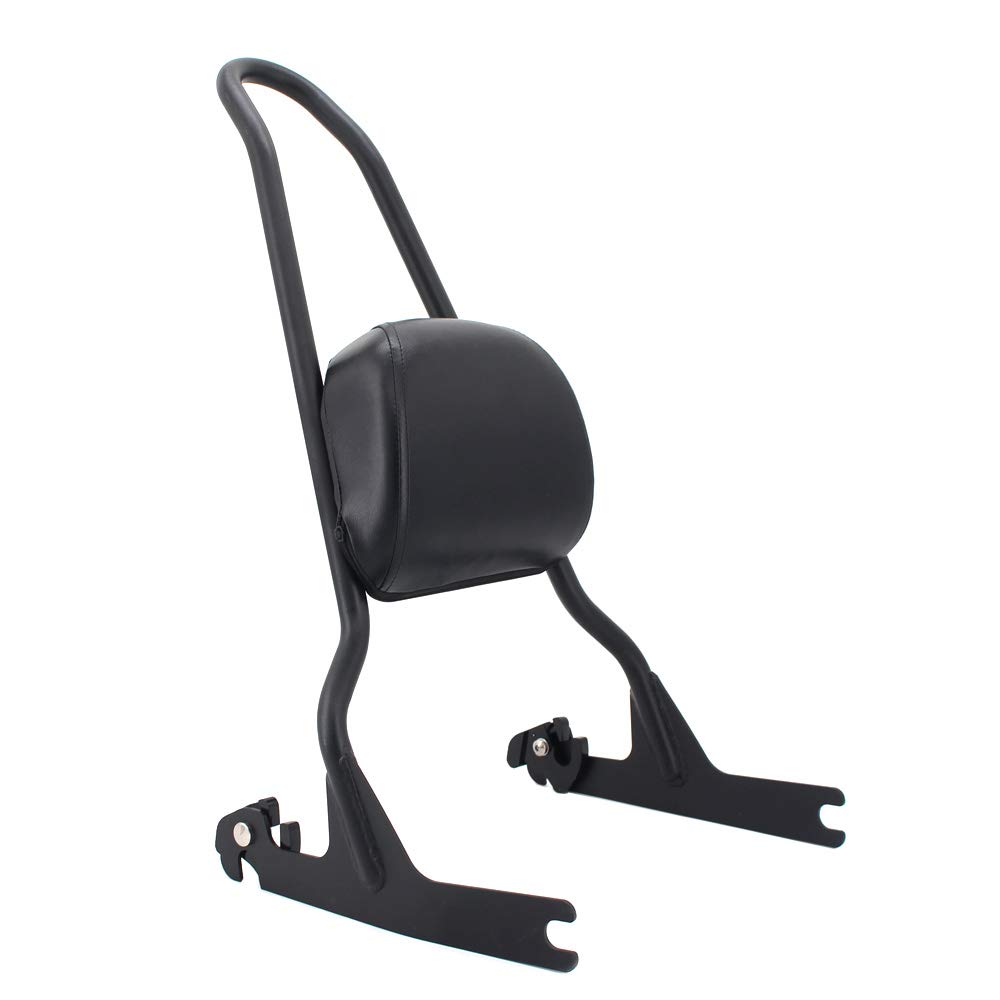 GUAIMI Luggage Rack & Sissy Bar Backrest Cushion Pad for Harley Fatboy FLSTF Softail CVO Custom FXSTC - Comfortable Passenger Seat Support for Long Rides & Motorcycle Travel