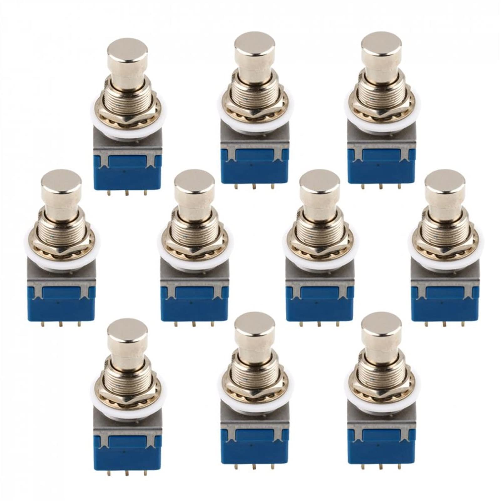 10-Pack Blue 9-Pin Electric Bass Guitar Effects Stomp Converter Kit - Perfect for Live Performances, Studio Recording & Guitar Effects Pedal Boards