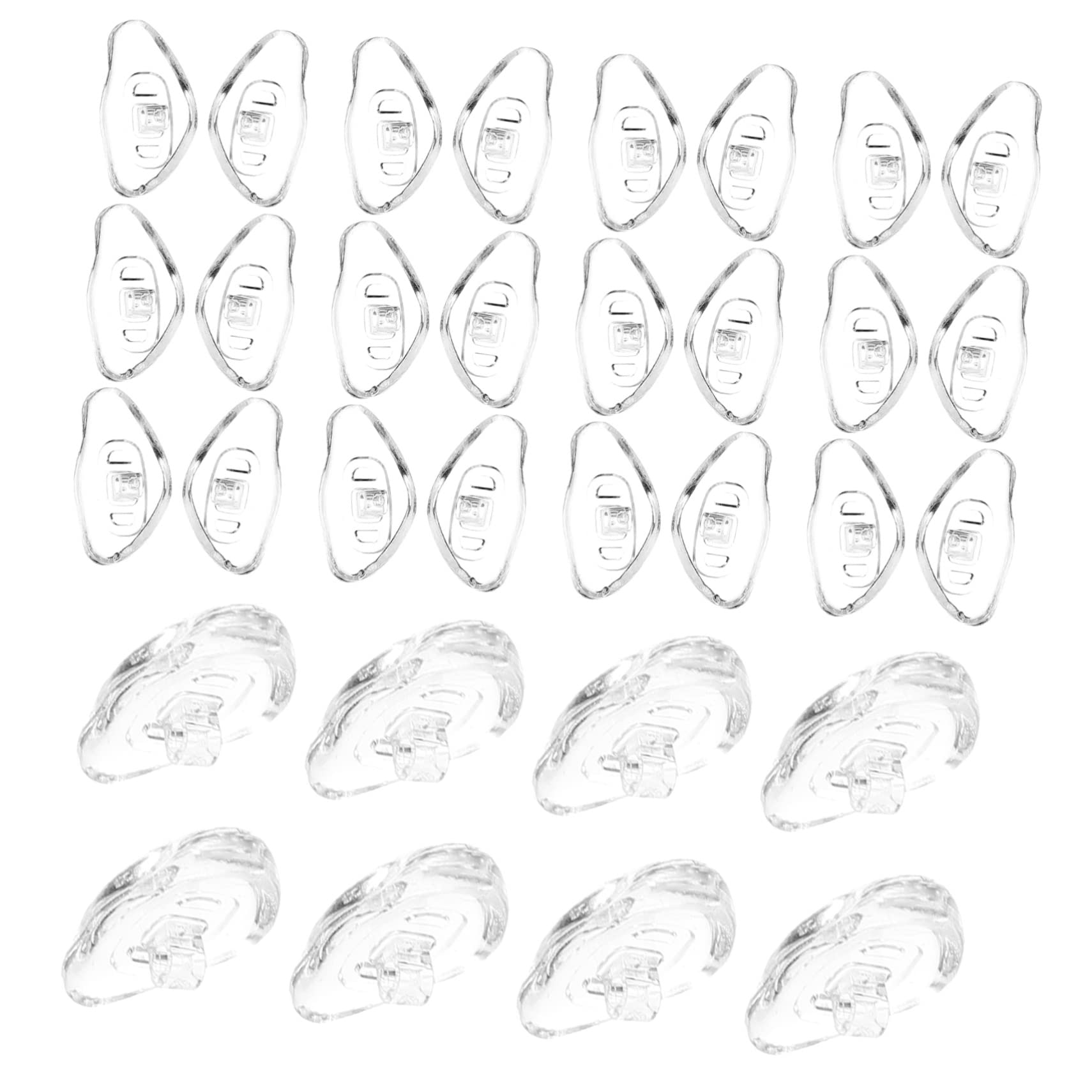 Healvian 100 Pairs Soft Silicone Nose Pads for Glasses - Anti-Slip Comfortable Eyewear Nose Pad Replacement - Perfect for Reading, Computer Work and Daily Wear
