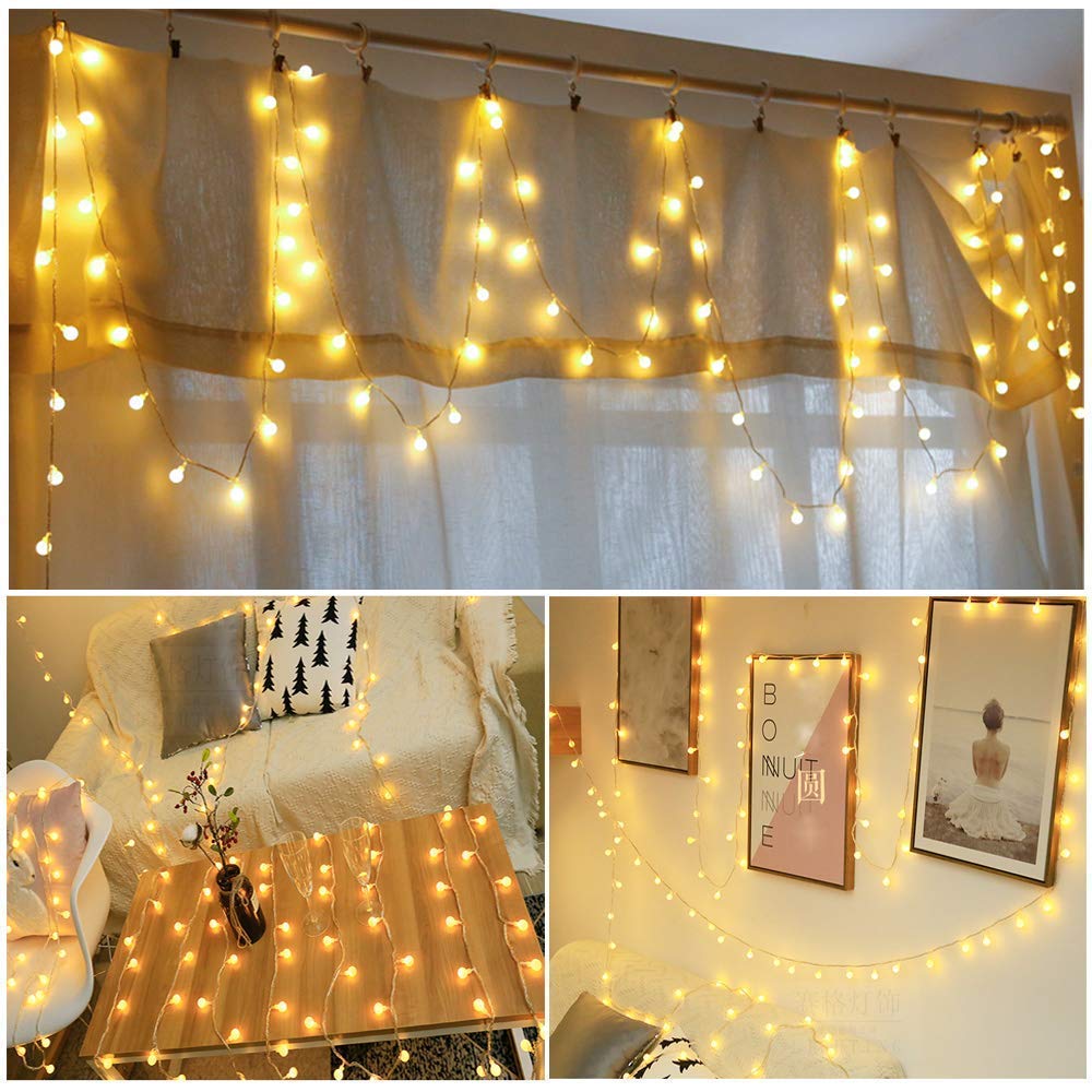 10ft/3m 20 LED Plug-in String Lights - Warm White Fairy Lights for Birthday, Christmas, Wedding & Party Decorations | Indoor & Outdoor Use for Home, Garden, Patio, and Holiday Lighting