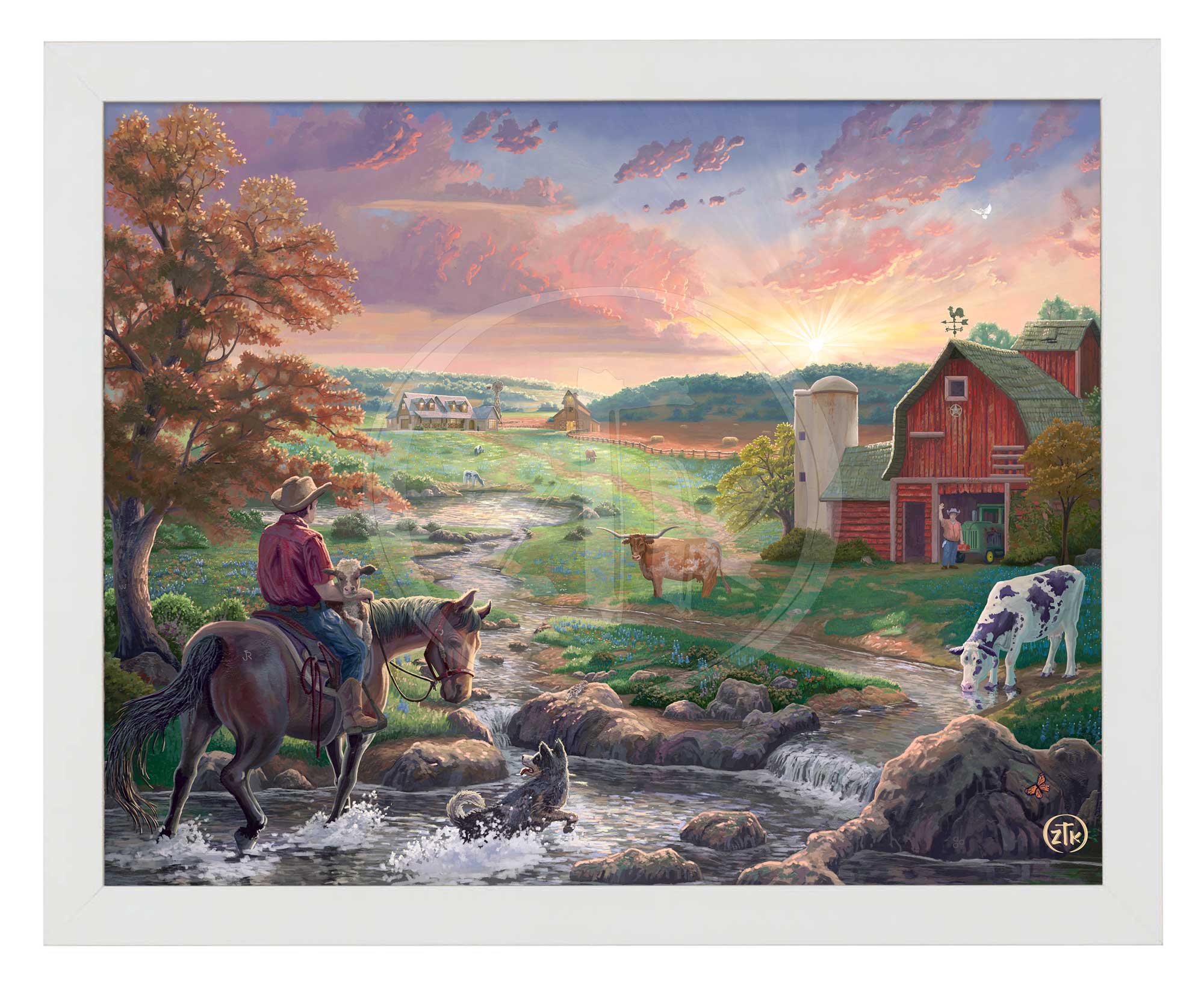 Deep in the Heart Art Prints - Texas Landscape Wall Decor for Home & Office | Perfect for Living Room, Bedroom & Cowboy-Themed Spaces