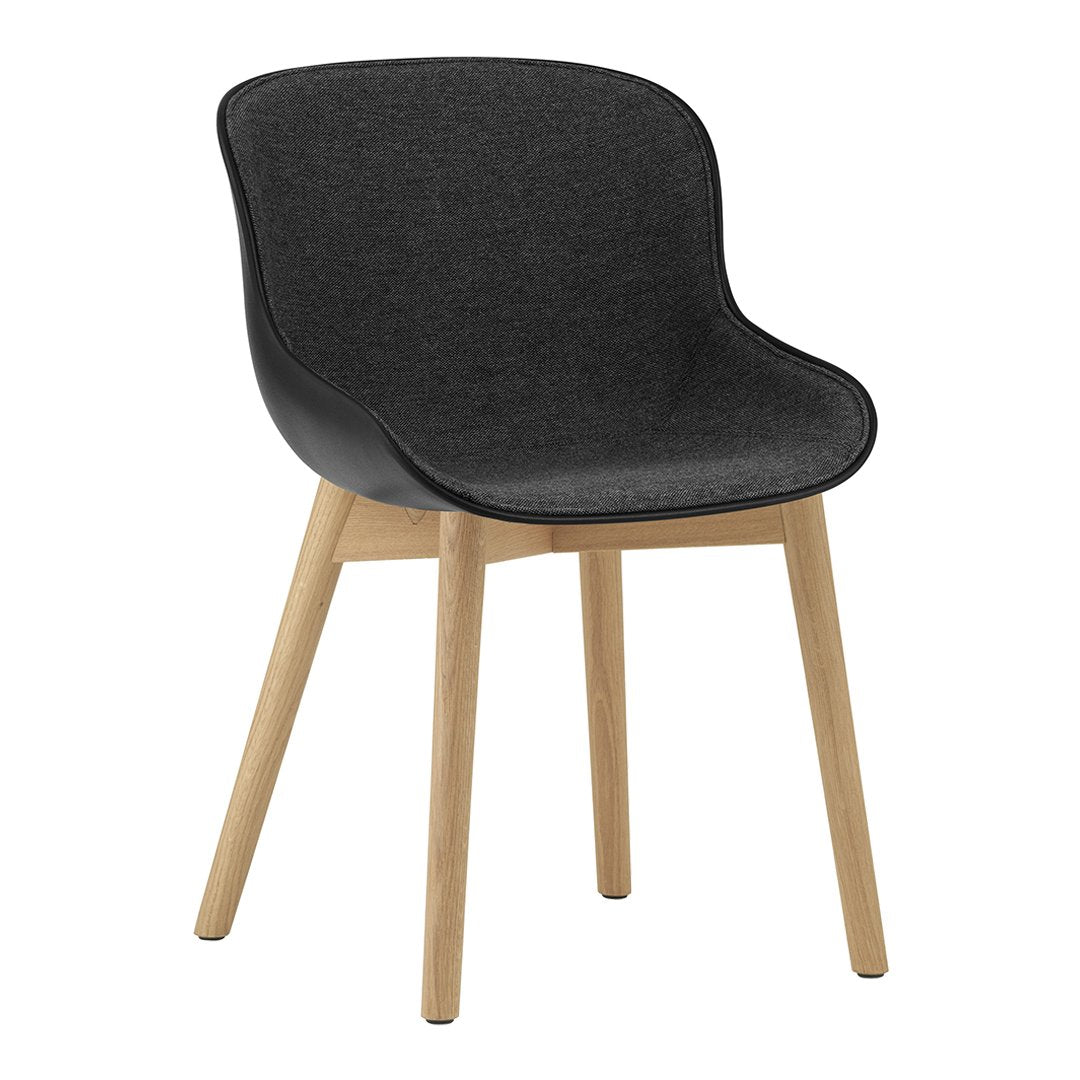 Hyg Side Chair with Wood Base and Front Upholstery - Modern Dining Chair for Kitchen, Living Room, and Office Use