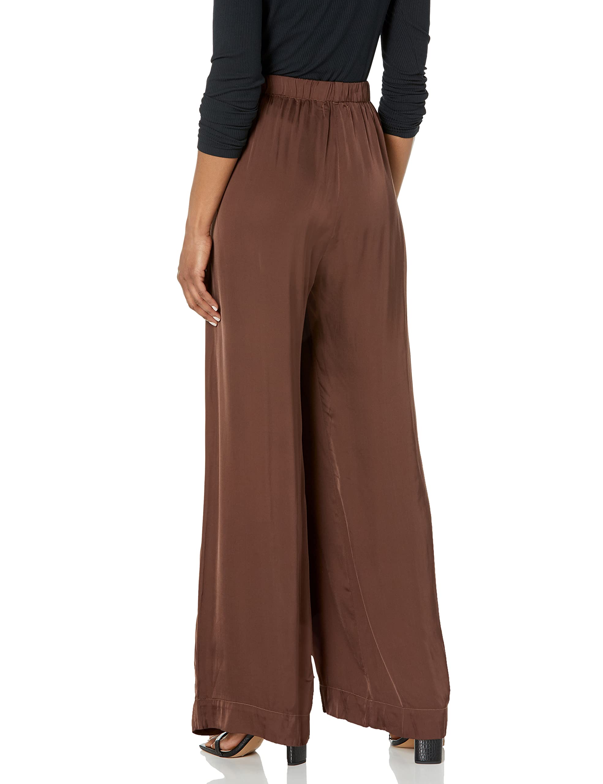 Velvet by Graham & Spencer Women's Livi Satin Viscose Pants - Soft High-Waisted Lounge Pants for Comfortable Home Wear & Casual Outings