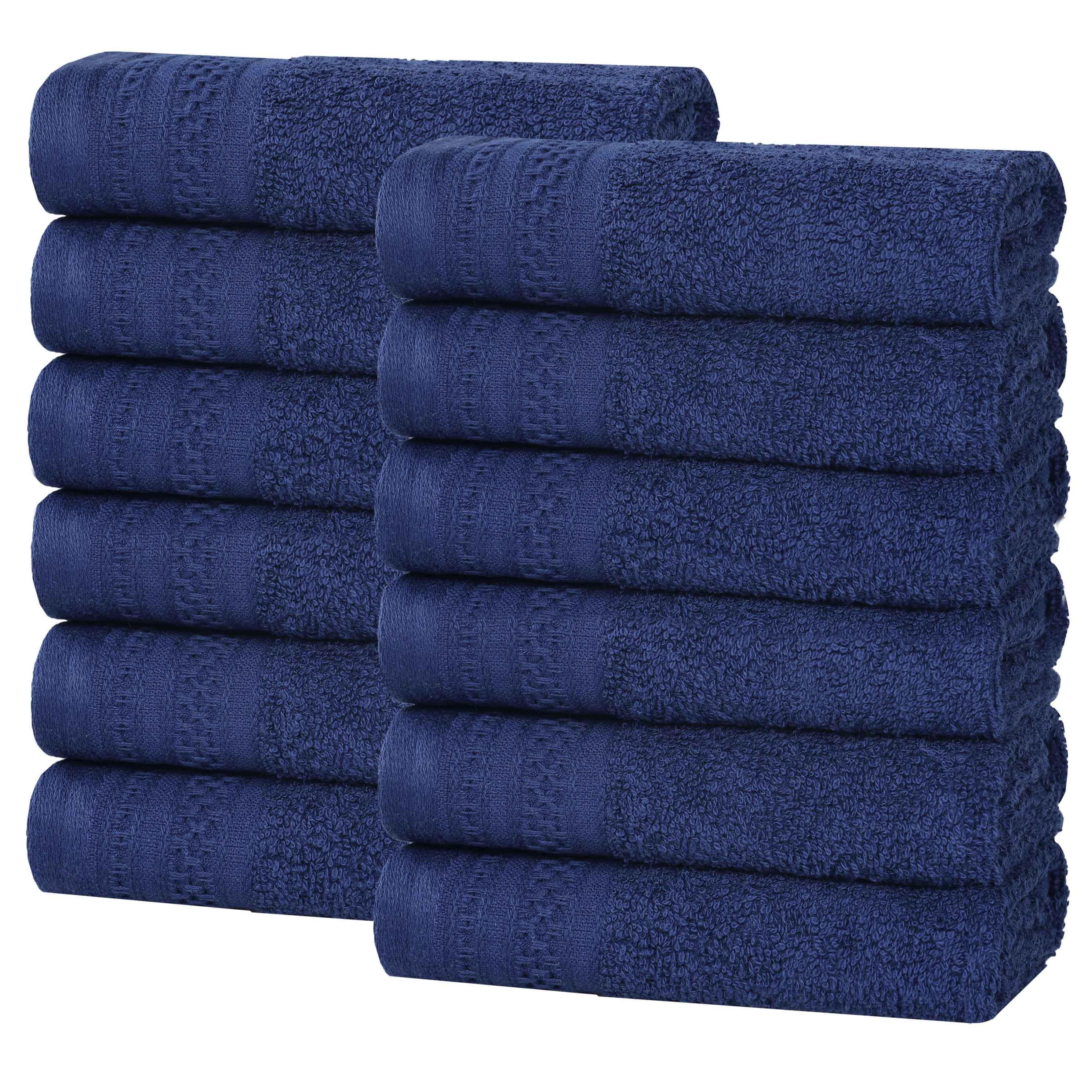 Premium Honeycomb Waffle Weave Cotton Face Towels - Ultra Soft & Absorbent Bath Towel Set of 12 for Spa, Gym, Travel & Luxury Home Use