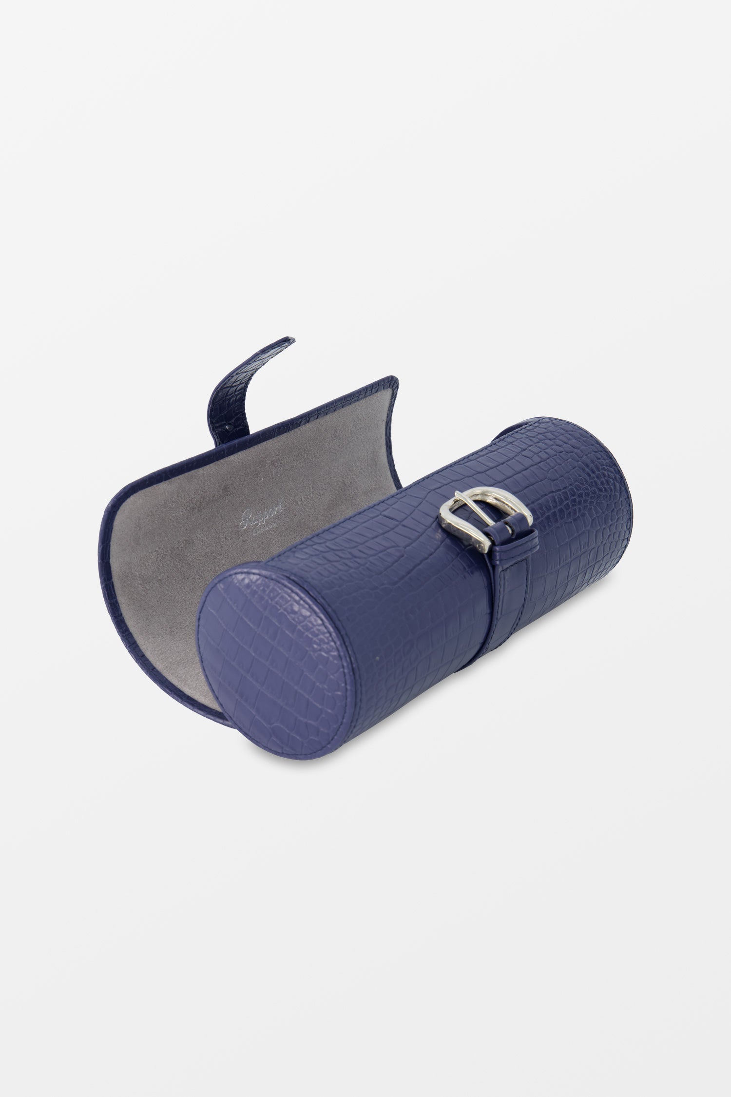 Brompton Three Watch Roll in Blue - Premium Leather Watch Case for Travel & Storage - Perfect for Watch Collectors & Enthusiasts
