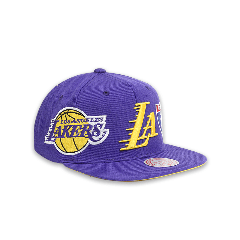 LA Lakers NBA Champions Snapback Hat for Men - Adjustable Purple Basketball Cap for Fans, Streetwear & Game Day Outfits
