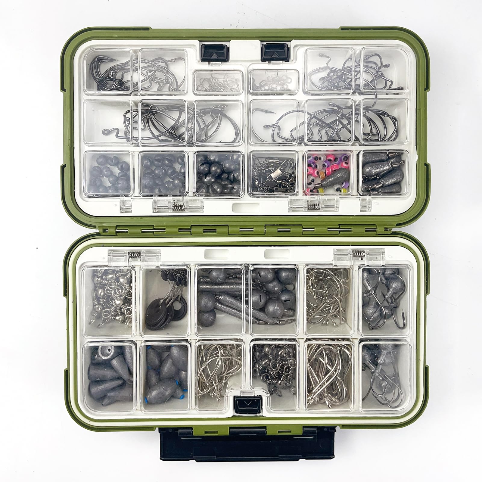 306pcs Fishing Lure Accessories Kit - Hooks, Sinkers, Bobbers, Jigs, Beads & Swivels | Complete Tackle Box Set for Freshwater & Saltwater Fishing | Perfect for Bass, Trout & Walleye Anglers