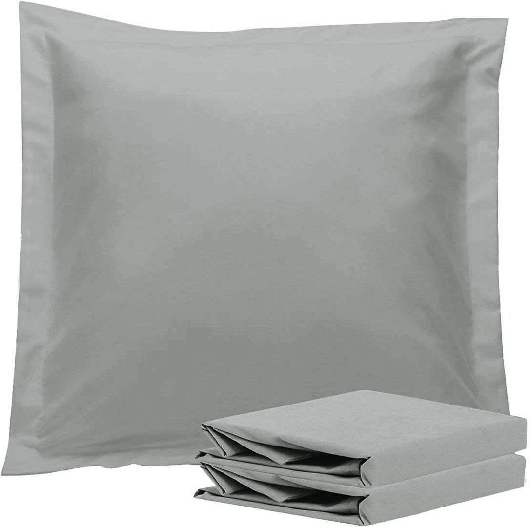 1000TC Premium Ultra Soft European Pillowcases 2 Pack - Luxury Grey Bedding Set for Hotel & Home Use - Breathable & Hypoallergenic Pillow Covers for Side Sleepers & Back Sleepers