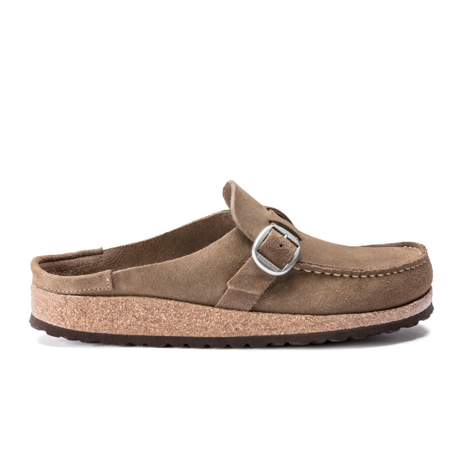 Birkenstock Buckley Narrow Clog for Women - Comfortable Gray Taupe Suede Slip-On Shoes for Casual Wear, Work & Home