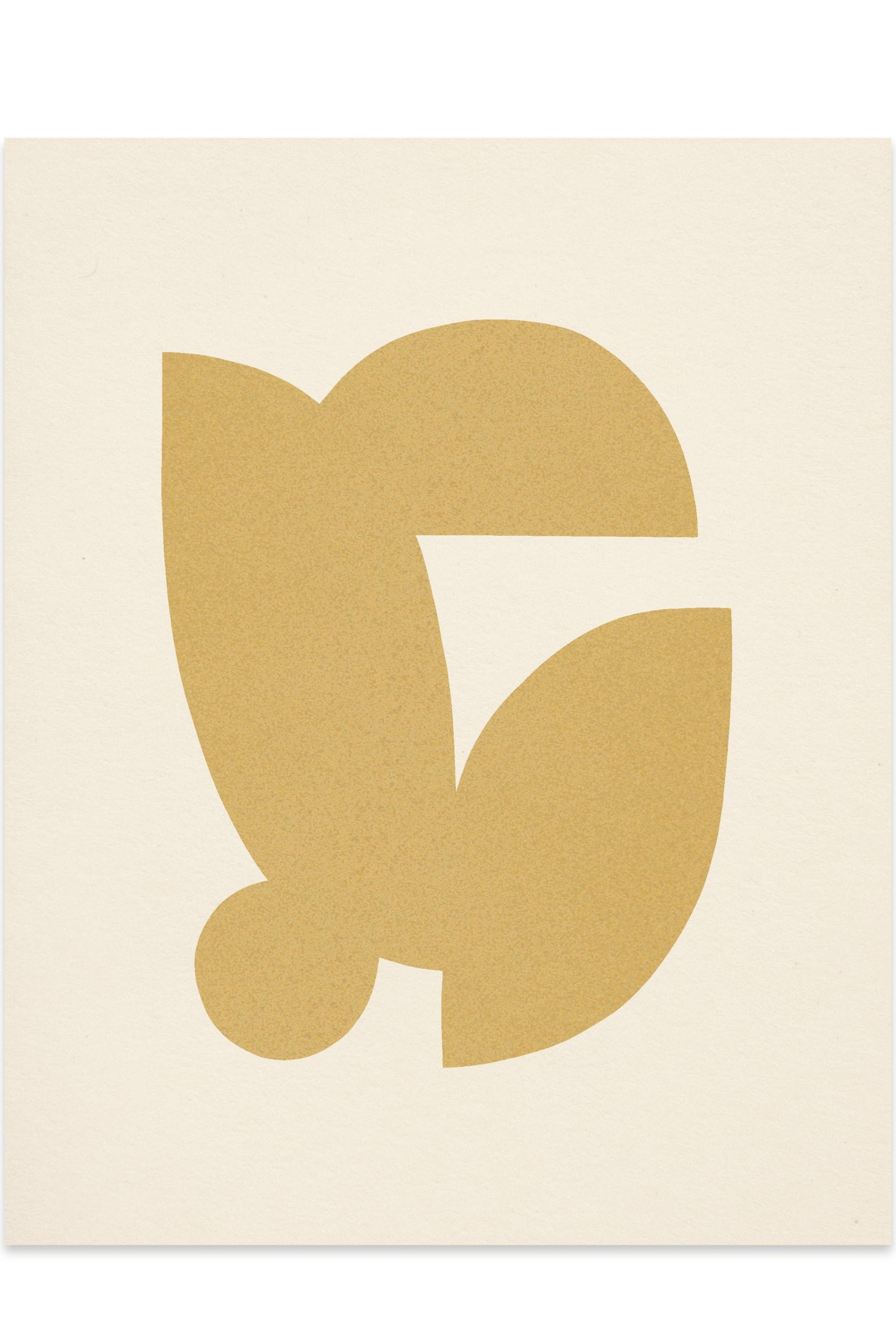 Silhouette No. 3 Gold Art Print - Modern Wall Decor for Living Room, Bedroom & Office - Premium Framed Poster for Home & Office Decor