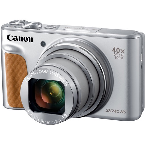 Canon PowerShot SX740 HS 20.3MP Digital Camera with 40x Optical Zoom, 4K Video, Wi-Fi & NFC (Silver) - Perfect for Travel Photography, Vlogging, and Family Events
