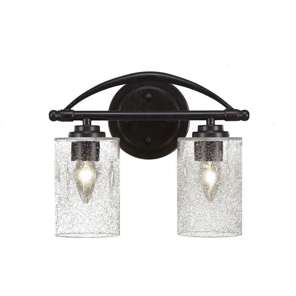 Toltec Lighting 2402-DG-300 Marquise 2-Light Bathroom Vanity Bar with 4