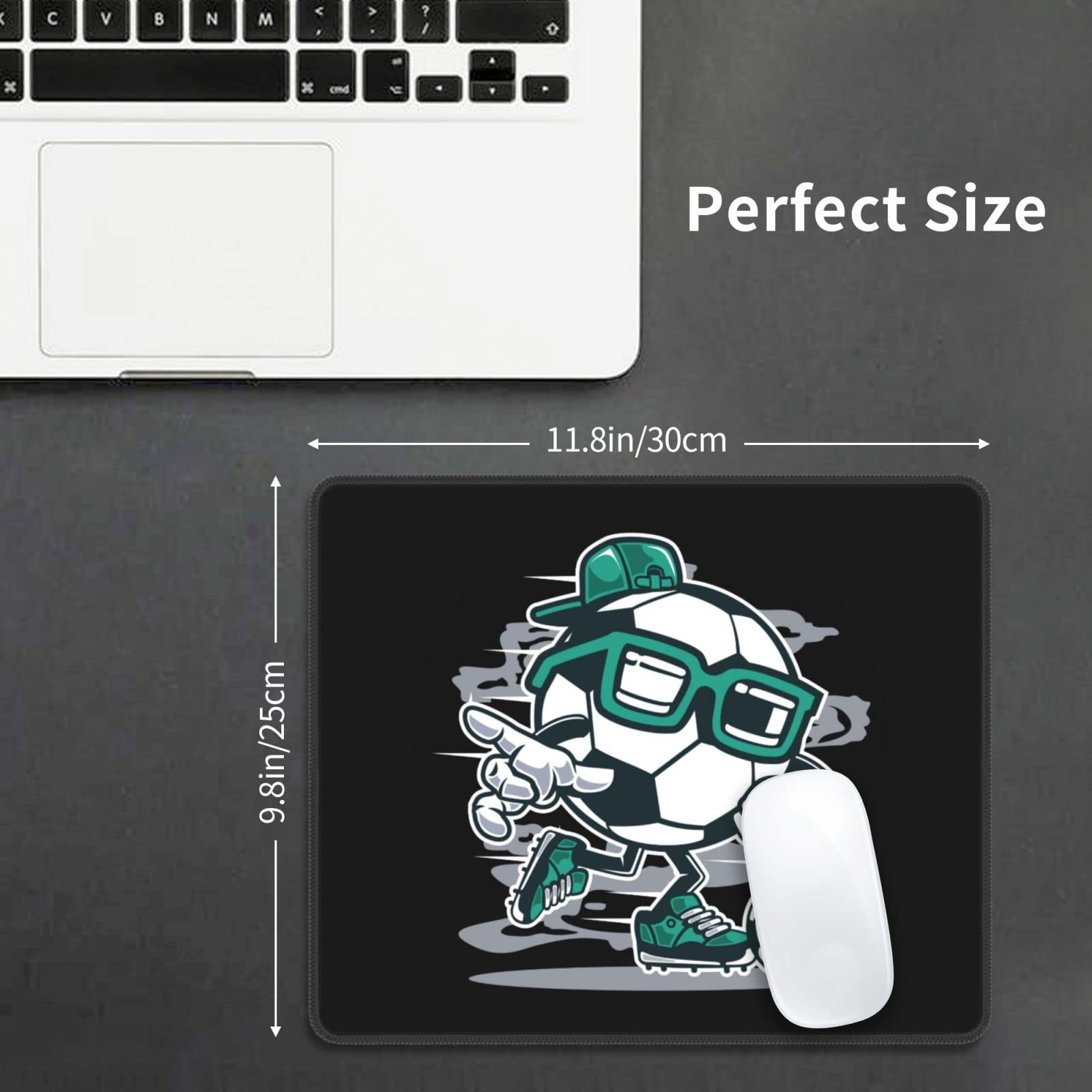 Waterproof Non-Slip Football Mouse Pad - 10x12 Inch Rubber Base Gaming Mousepad for PC, Laptop & Office Use - Perfect for Sports Fans & Gamers