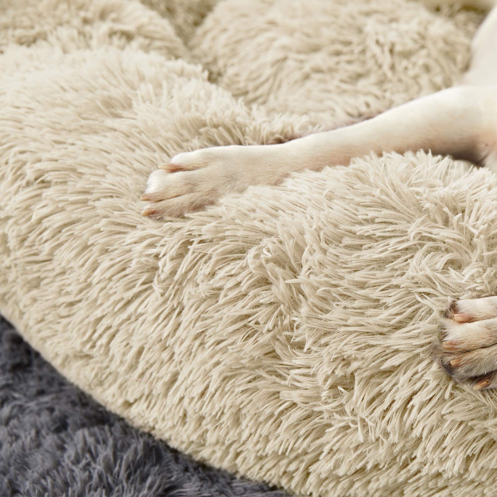 Washable Large Round Donut Dog Bed - Comfy Calming Cuddler Pet Bed for Medium & Large Dogs - Perfect for Anxiety Relief, Crate Training & Cozy Napping