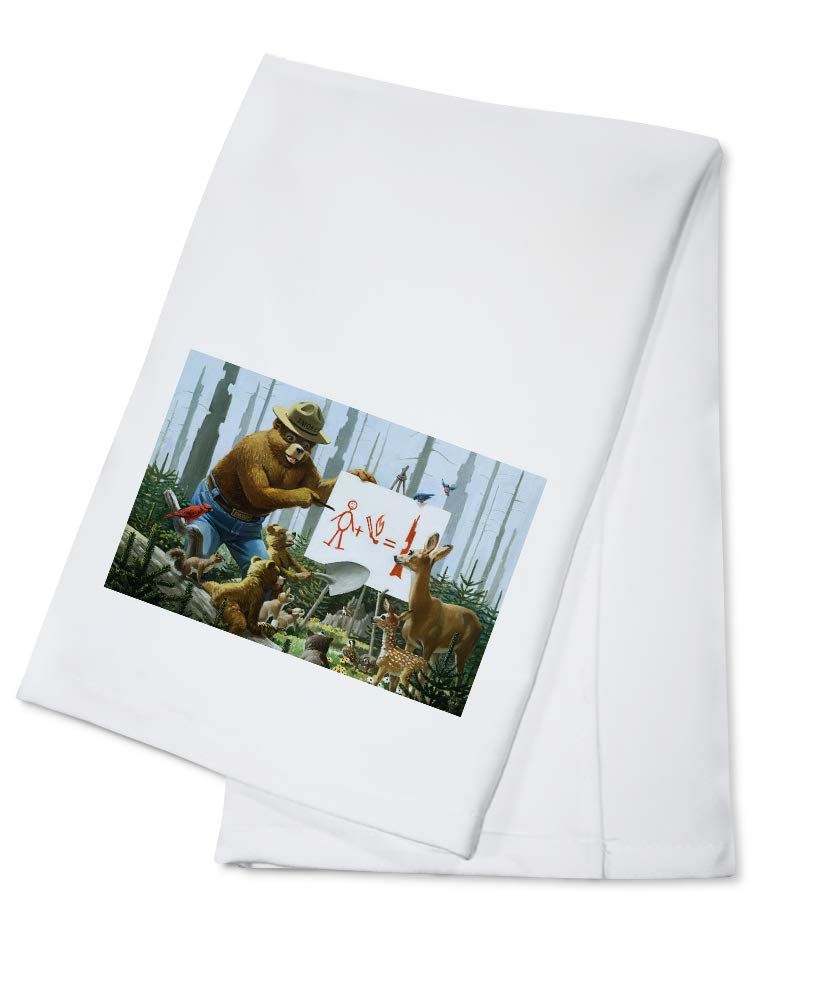 Smokey Bear Vintage Forest Fire Prevention Poster - 100% Cotton Tea Towel & Decorative Hand Towel for Kitchen, Bathroom & Home Decor | Perfect for Gift, Housewarming & Cabin Decor