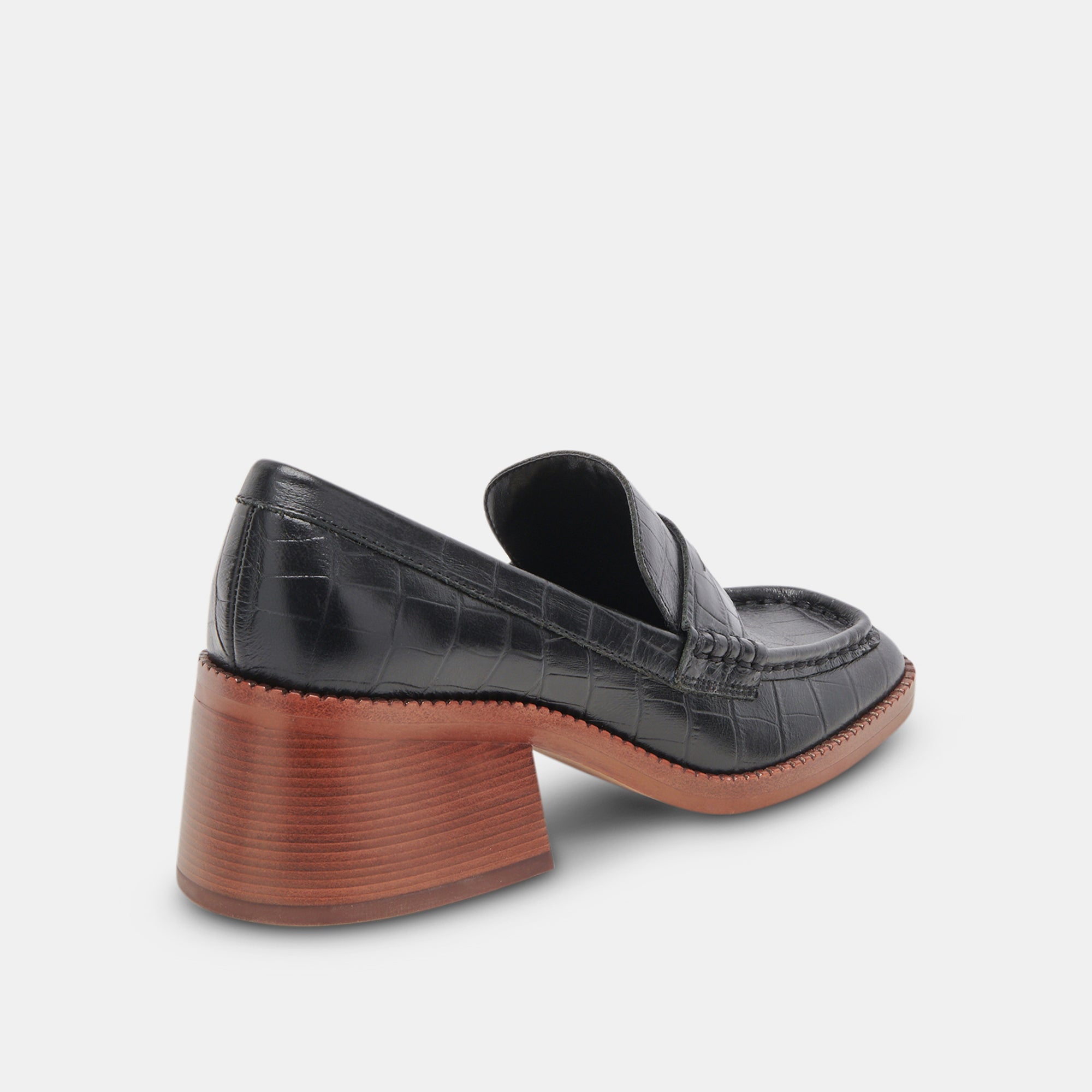 TALIE Noir Embossed Leather Loafers for Women - Stylish & Comfortable Slip-On Shoes for Office, Casual & Dressy Occasions