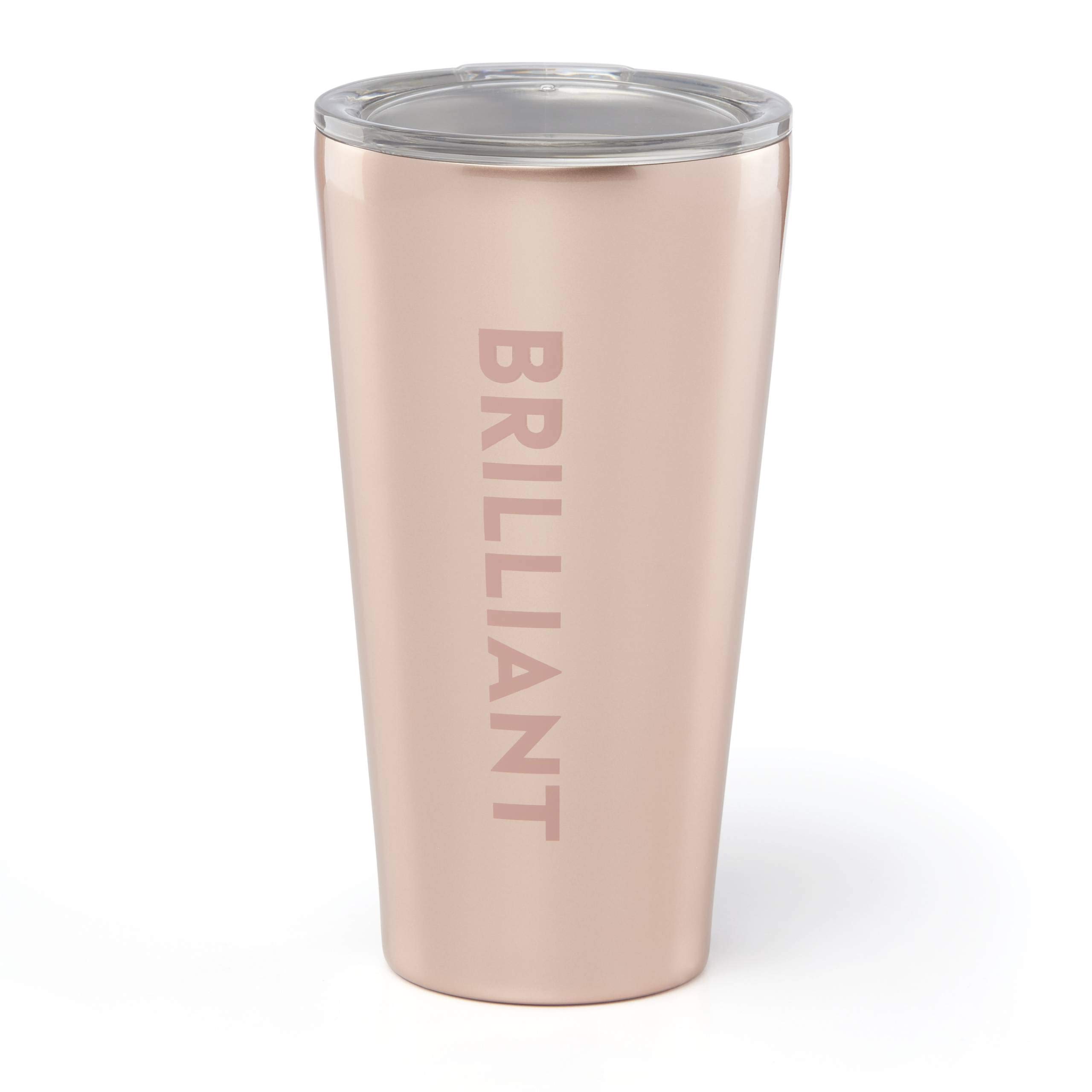 Kate Spade New York Brilliant Made Stainless Steel Tumbler - 20oz, 0.65 LB - Insulated Travel Mug for Coffee & Tea - Perfect for Office, Commuting & Outdoor Activities