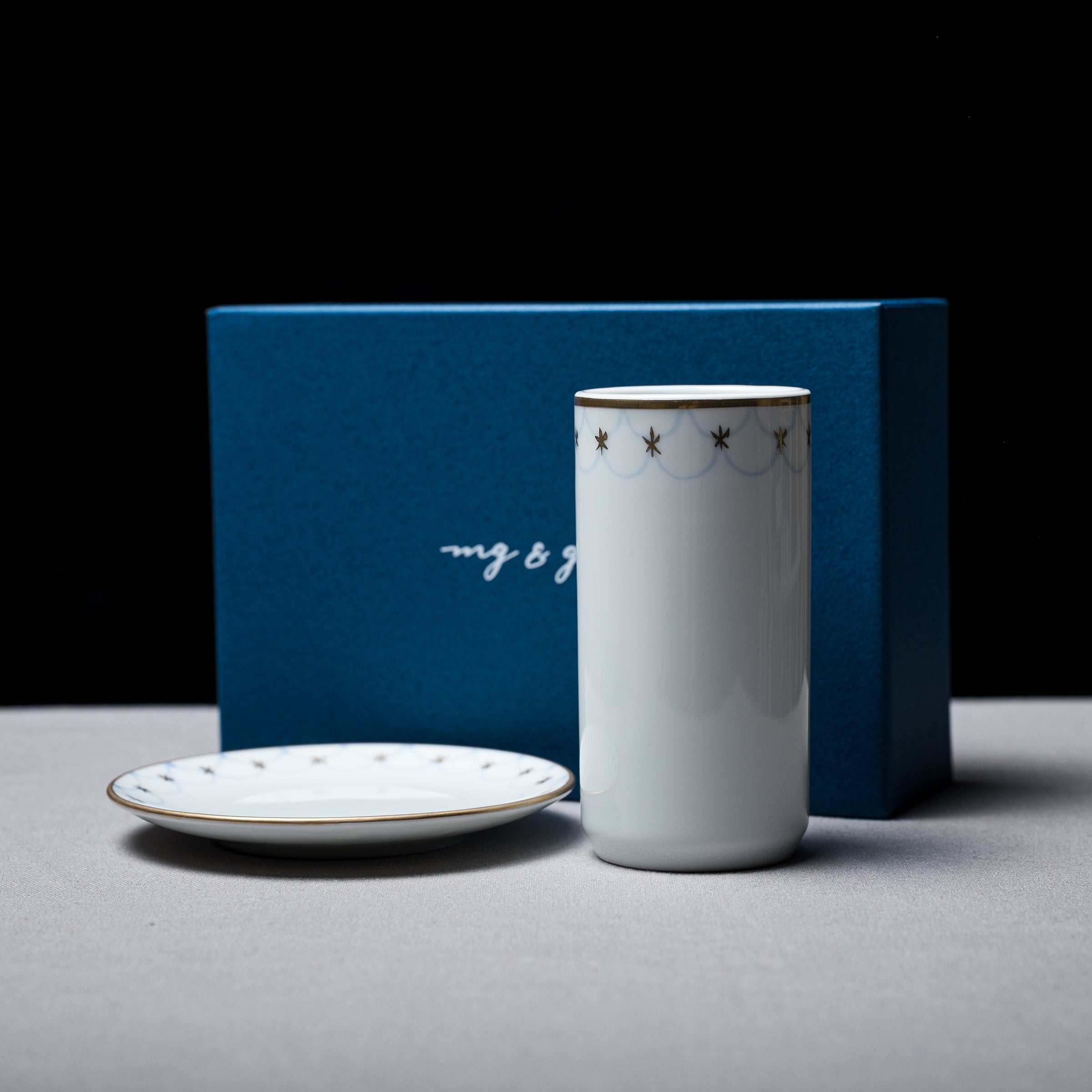 Premium Arita Hoji Cha Japanese Teacup & Saucer Gift Set - Handcrafted Wave (Nami) Design - Perfect for Tea Ceremonies, Home Decor & Unique Gifts