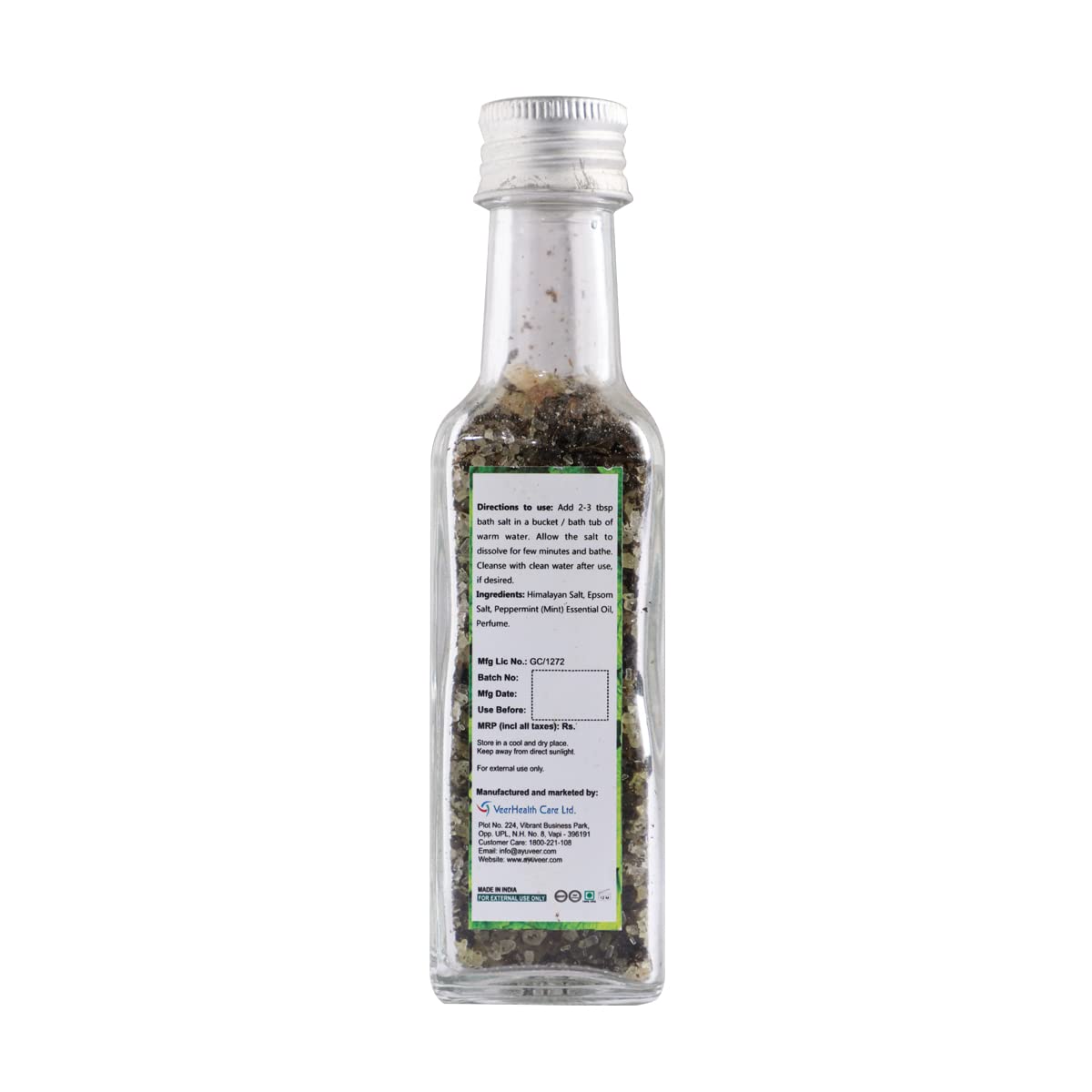 **Ayuveer Premium Aromatic Mint Bath Salt for Skin Nourishment & Relaxation – Natural Foot Massage, Pain Relief & Aromatherapy – Pure Spa-Grade Bath Salt for Muscle Relief & Home Spa (100g) – Perfect for Stress Relief, Post-Workout Recovery & Self-Care Evenings**