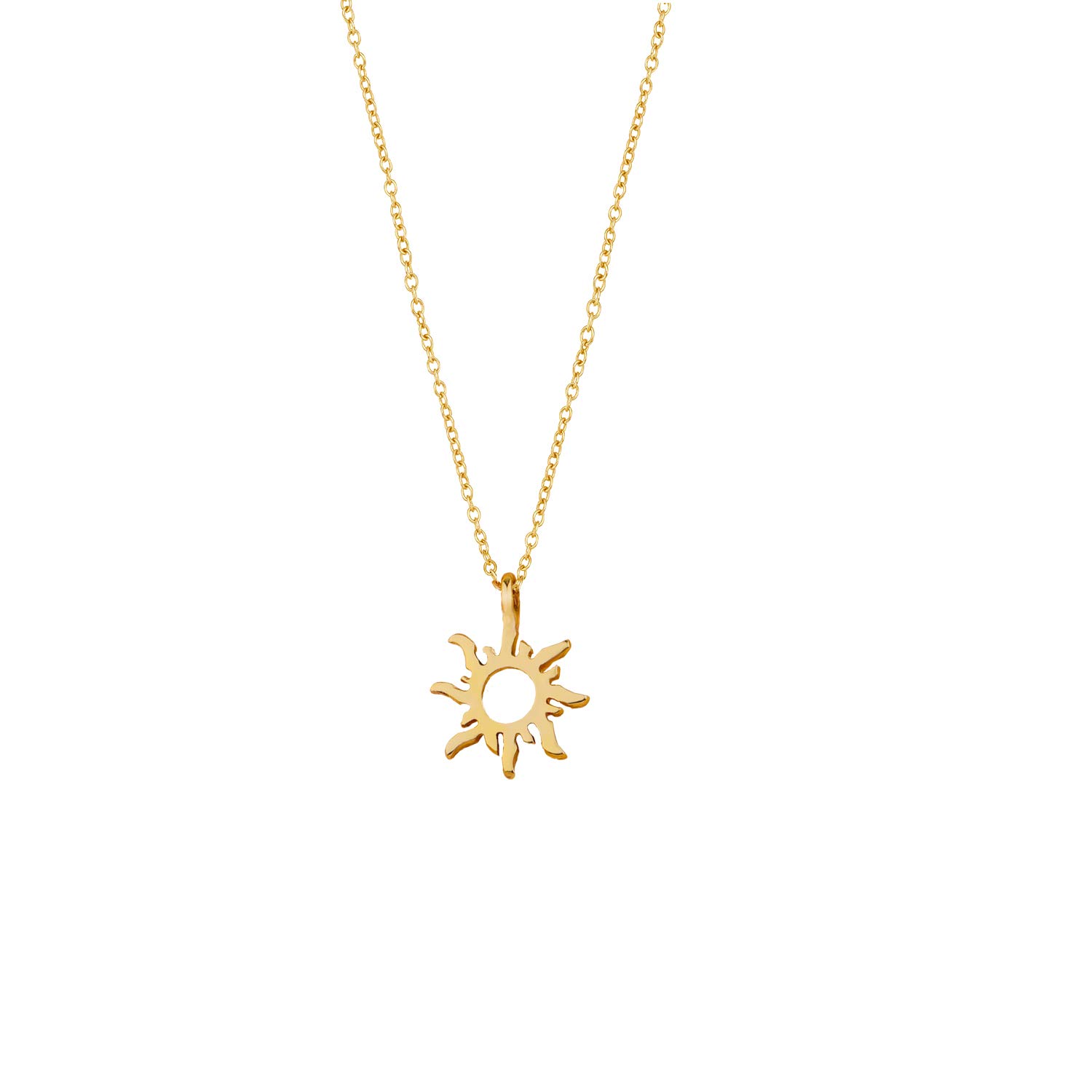 MYOSPARK Minimalist Sun Pendant Necklace for Women - Dainty Gold Sun Charm Jewelry with Gift Message Card - Perfect Birthday, Anniversary & Valentine's Day Gift for Her - Ideal for Everyday Wear, Date Nights & Special Occasions