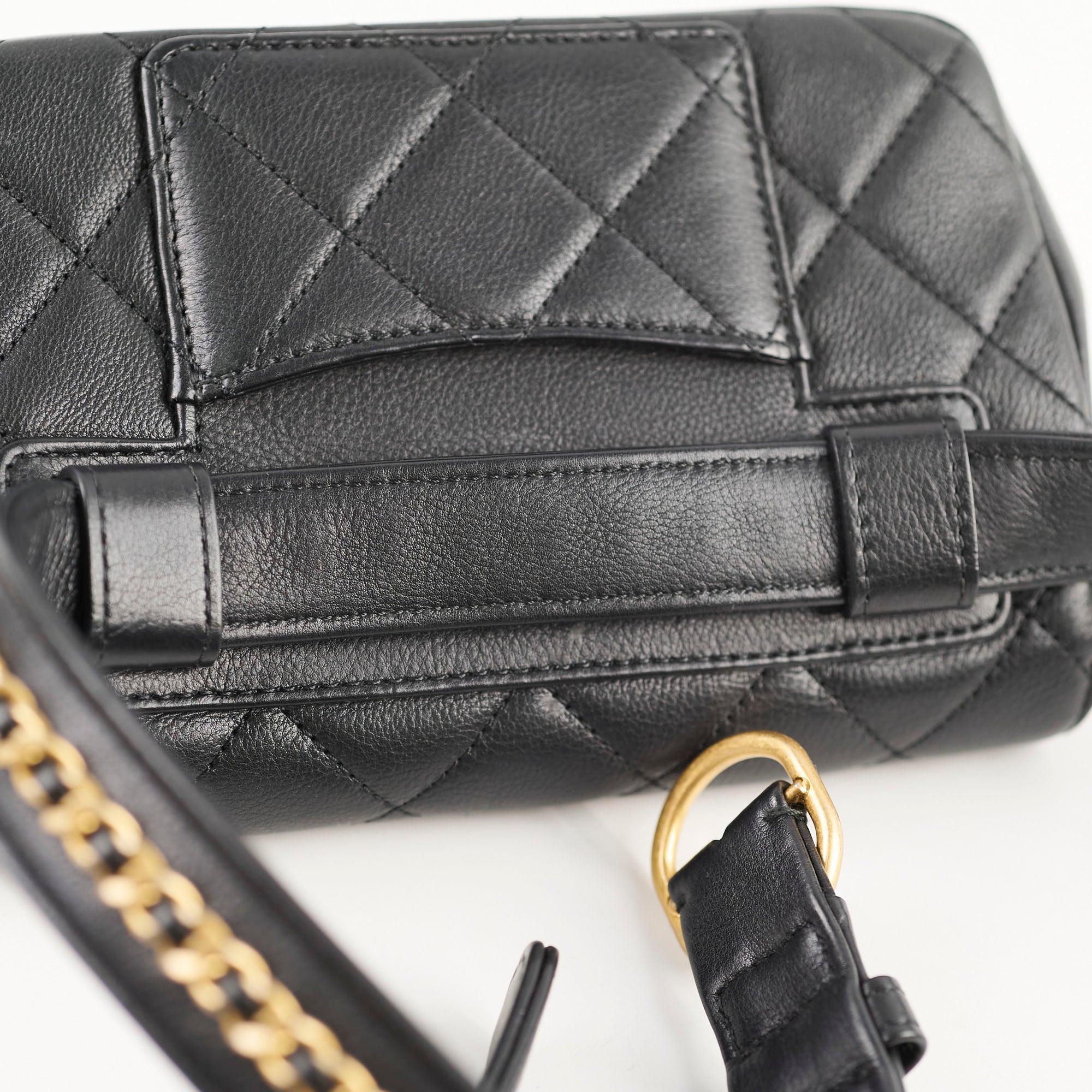 Chanel Quilted Belt Bag for Women - Classic Black Crossbody Bag with Chain Strap - Perfect for Everyday Wear, Parties & Travel