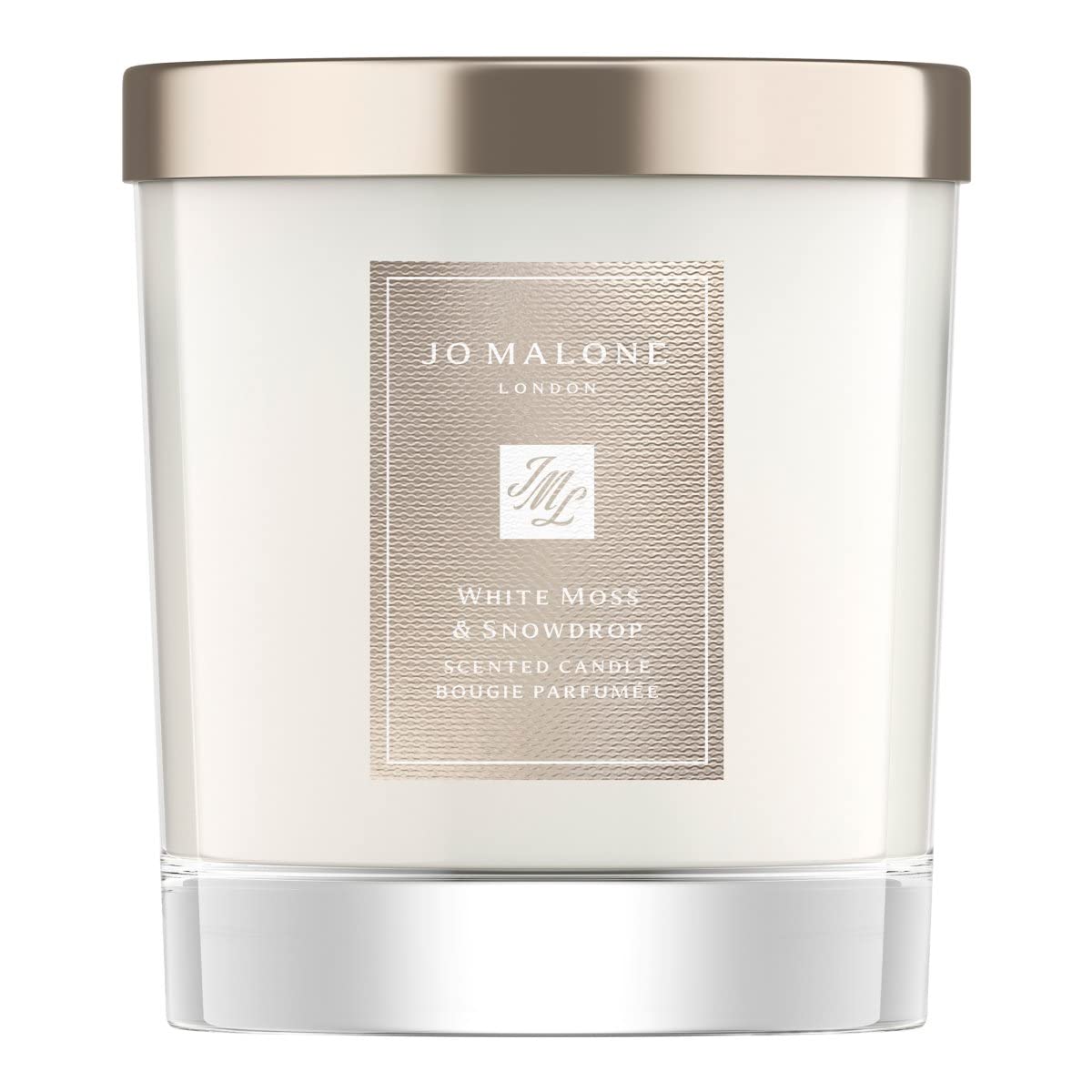 Jo Malone White Moss & Snowdrop Scented Candle 200g - Luxury Home Fragrance for Relaxation, Romantic Ambiance & Gift Giving