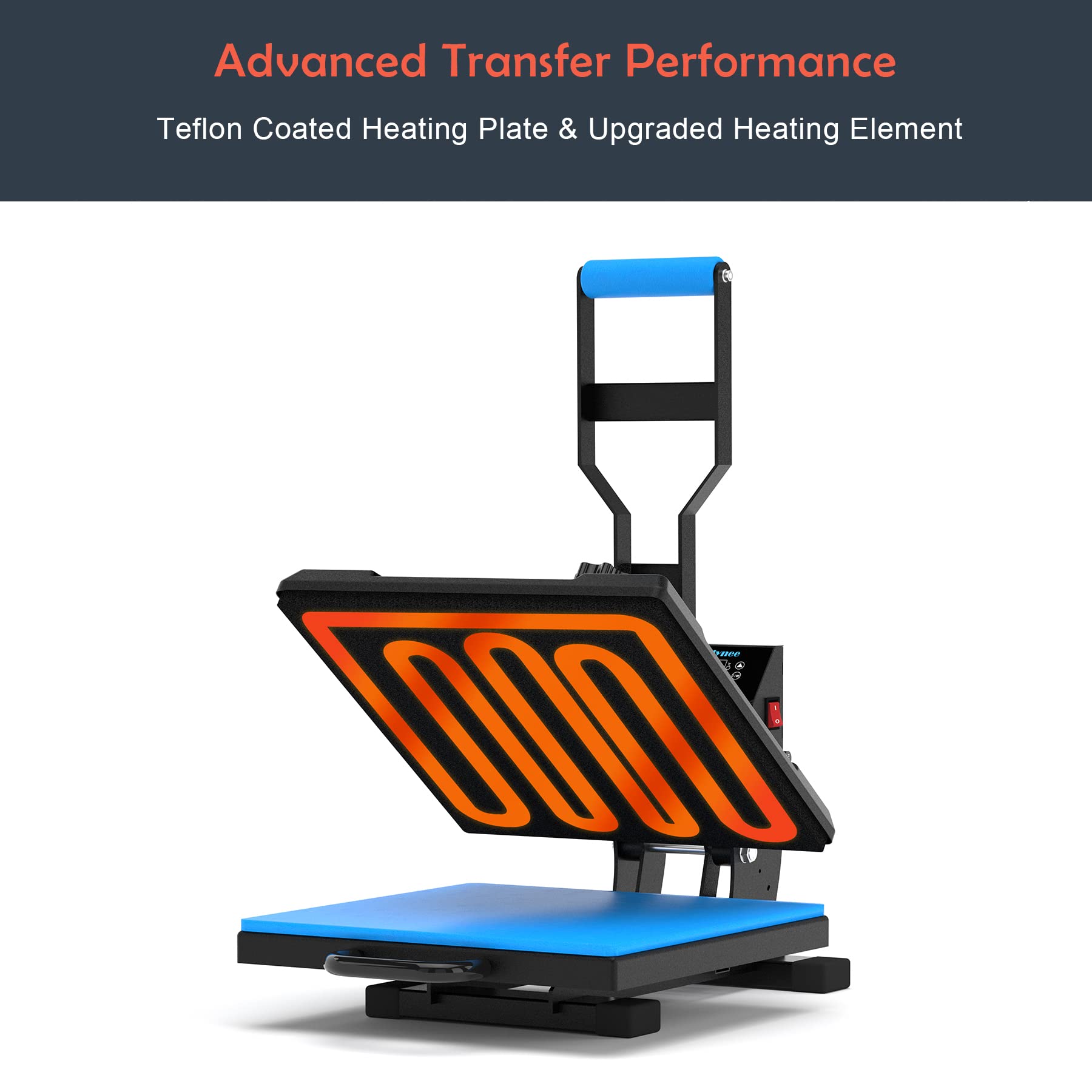 Delclynee 15x15 Inch Heat Press Machine for T-Shirts - Industrial Digital Sublimation Printer for Heat Transfer Vinyl - Perfect for DIY T-Shirt Printing, Custom Apparel & Small Business Production
