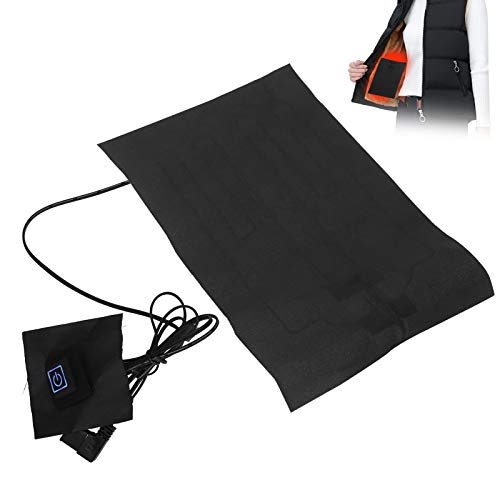 Electric Heating Pad with Adjustable Temperature - Rechargeable Heated Vest for Outdoor Winter Activities, Sports & Camping - Soft Thermal Cloth with On/Off Switch for Back Pain Relief & Warmth