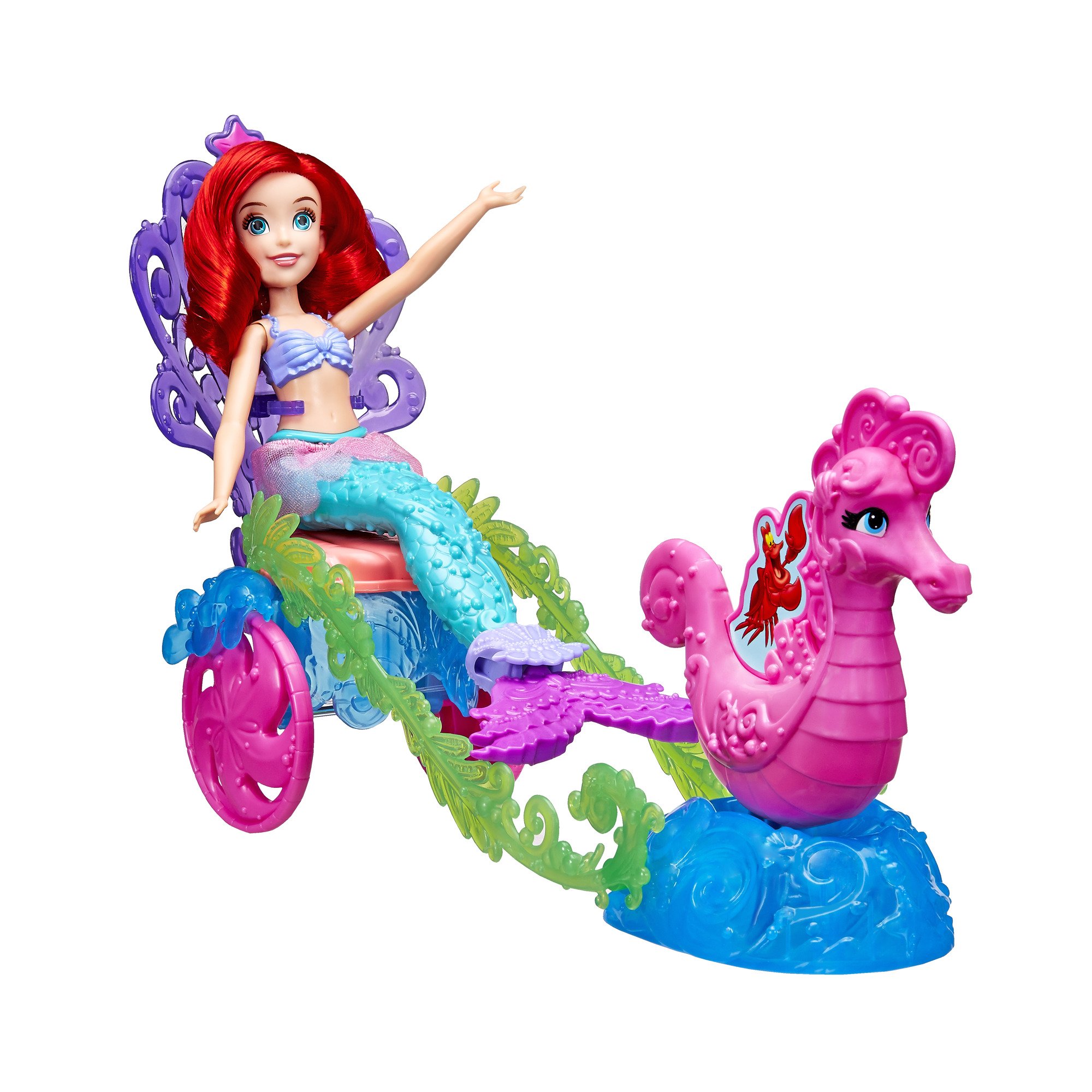 Disney Princess Under The Sea Carriage Fashion Doll - Ariel The Little Mermaid Collectible Toy for Kids, Birthday Gift & Playtime Fun