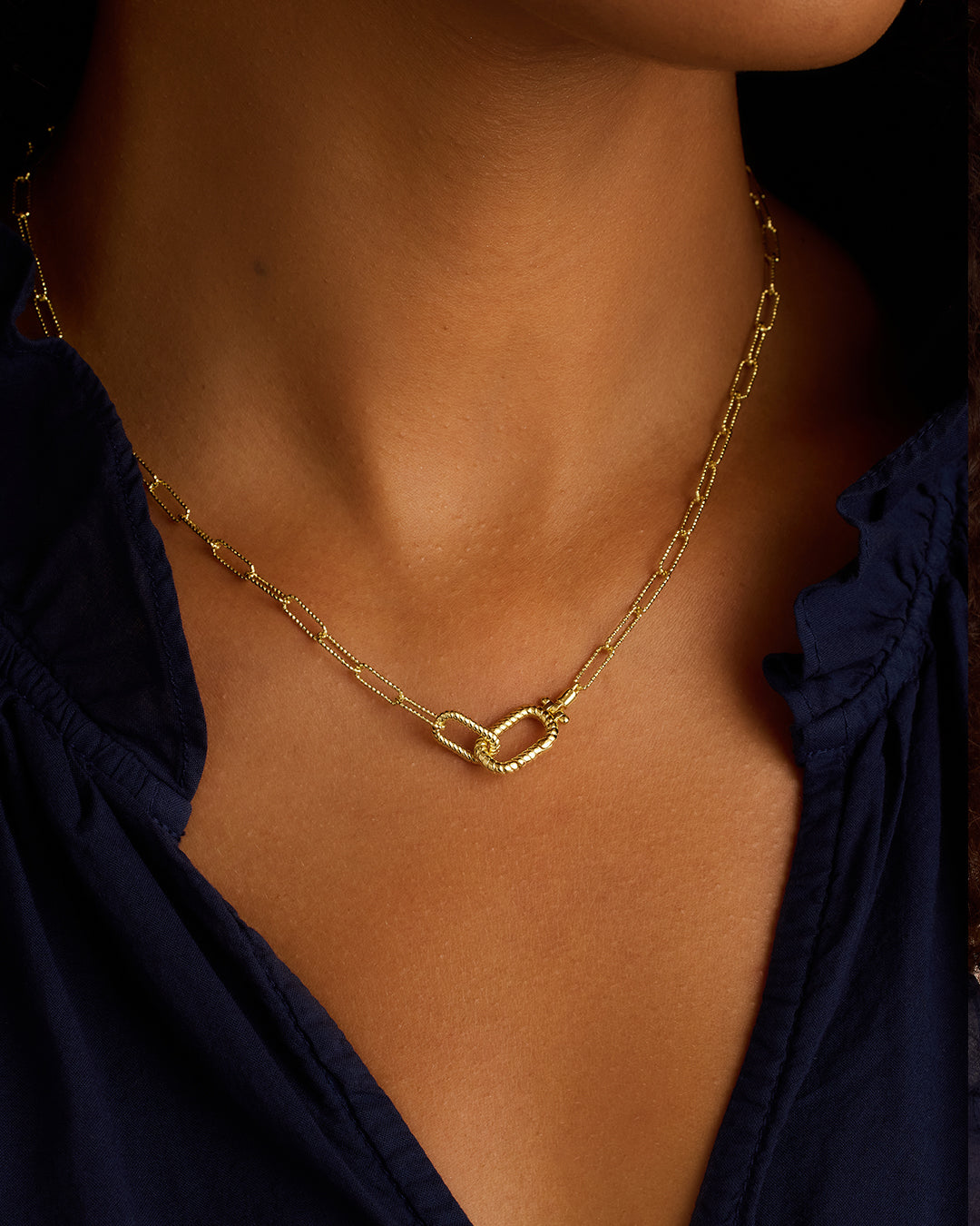 Crew Link Necklace for Women - Elegant Stainless Steel Chain Necklace for Everyday Wear | Perfect Gift for Her, Birthday, Anniversary, Valentine's Day | Office, Date Night, Casual Outfit Jewelry