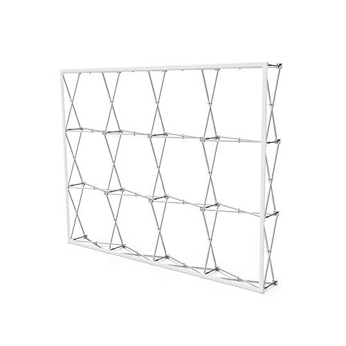 DSM 10-Foot Pop-up Tension Fabric Trade Show Display Booth with Frame Stand & Free Carrying Case - Perfect for Exhibitions, Conventions, and Business Events
