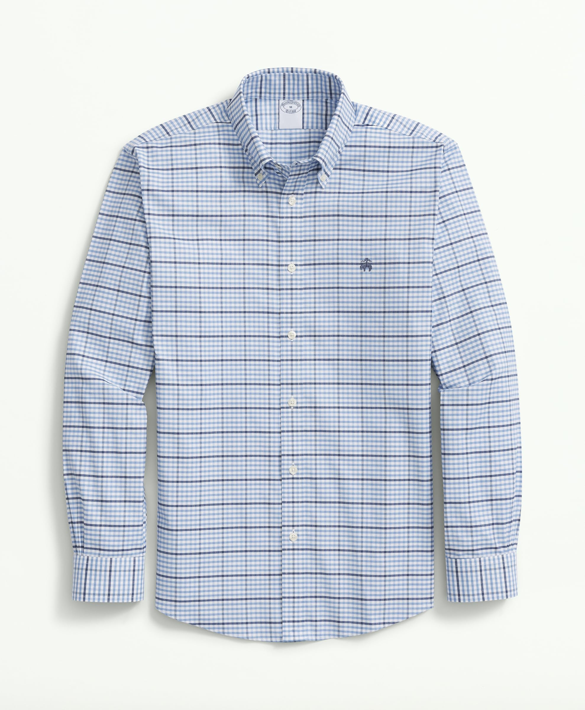 Brooks Brothers Men's Classic Oxford Long Sleeve Button-Down Shirt - Premium Cotton Dress Shirt for Business Casual & Office Wear