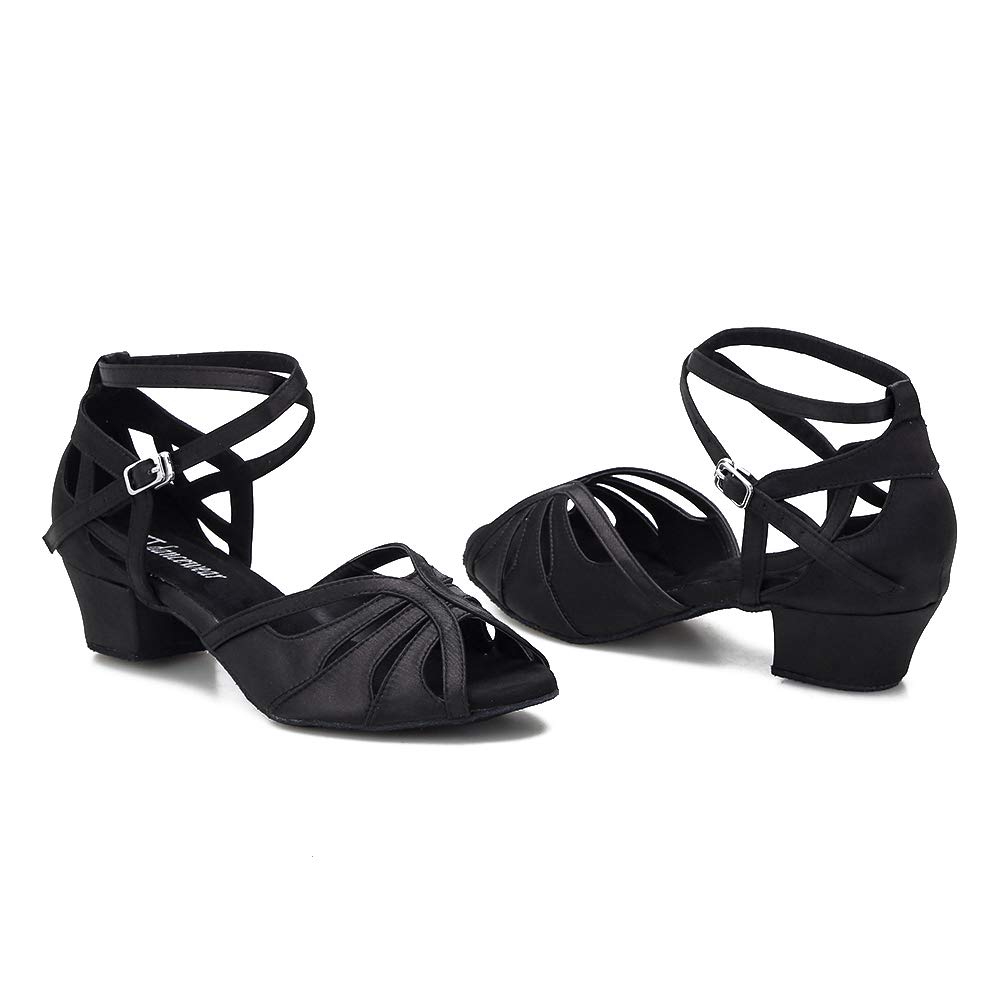 Women's Low Heel Ballroom Dance Shoes - 1.5 Inch Cuban Heels for Salsa, Latin & Practice | Comfortable & Stylish Dance Shoes for Women | Perfect for Performances, Social Dancing & Dance Classes