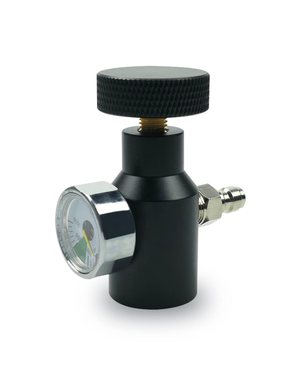Paintball CO2 Tank Adapter with 3000 PSI Gauge - Compressed Air Fill Station, Remote Switch ASA Adapter for Paintball Guns (Black) - Perfect for Paintball Fields, Outdoor Games & Airsoft Battles